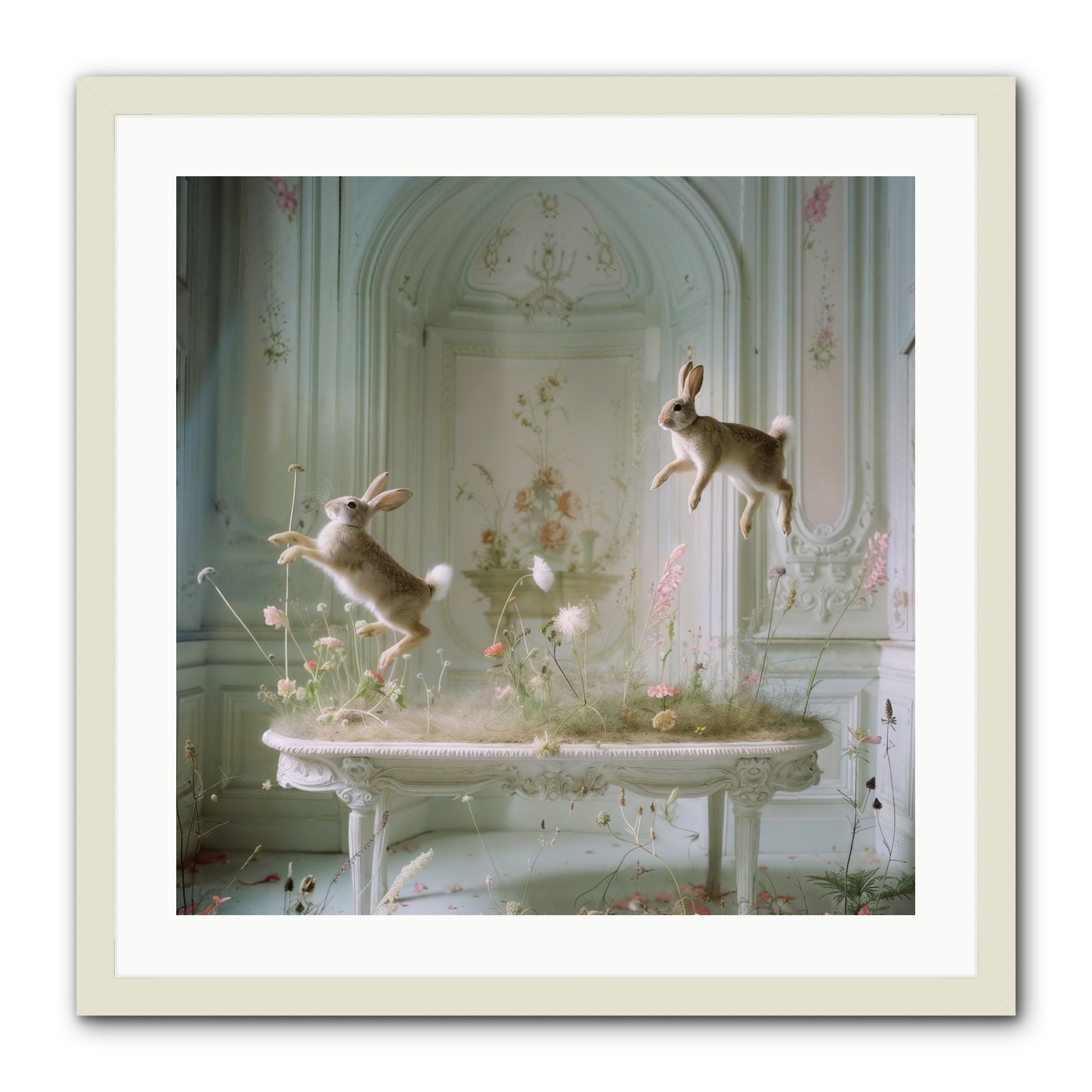 Whimsical Wanderings -- Framed Print - White 24x24