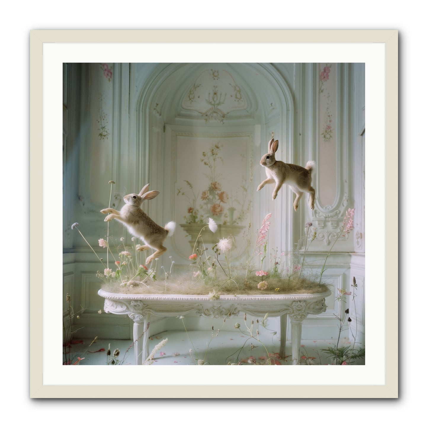Whimsical Wanderings -- Framed Print - White 30x30