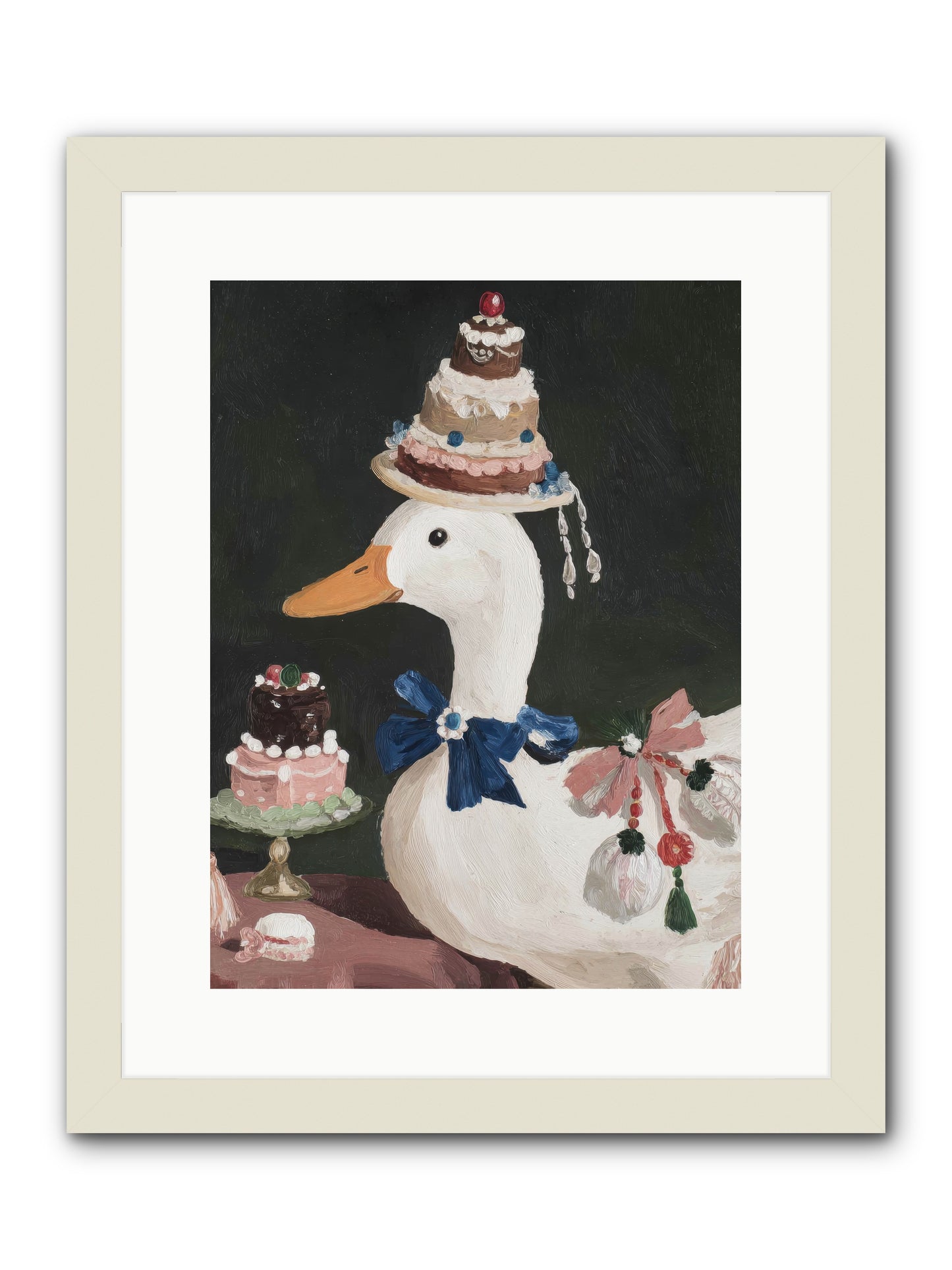 Whimsy Ascending -- Framed Print - White 12x16