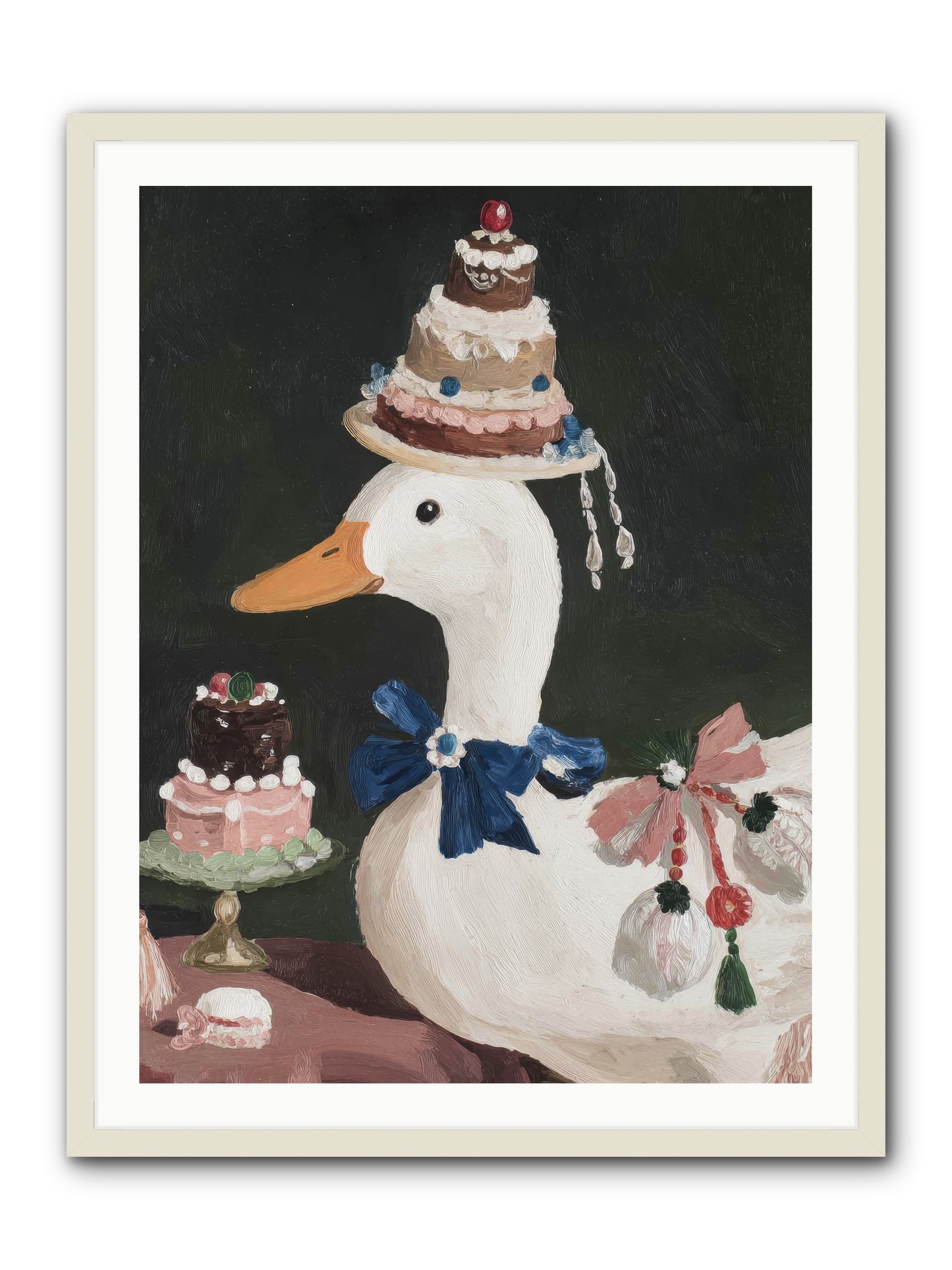 Whimsy Ascending -- Framed Print - White 30x40