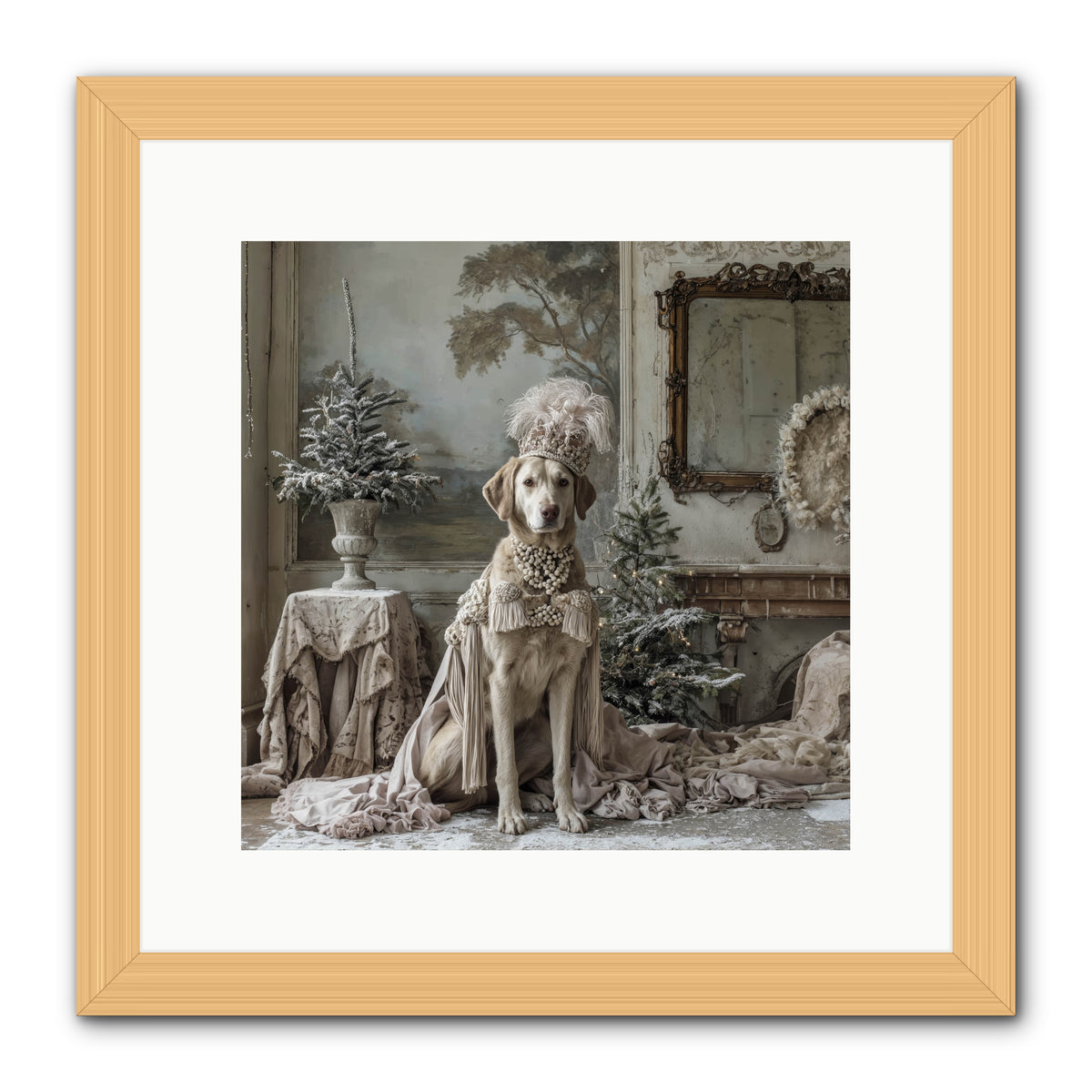 Whimsy In Wonderland -- Framed Print - Natural 12x12