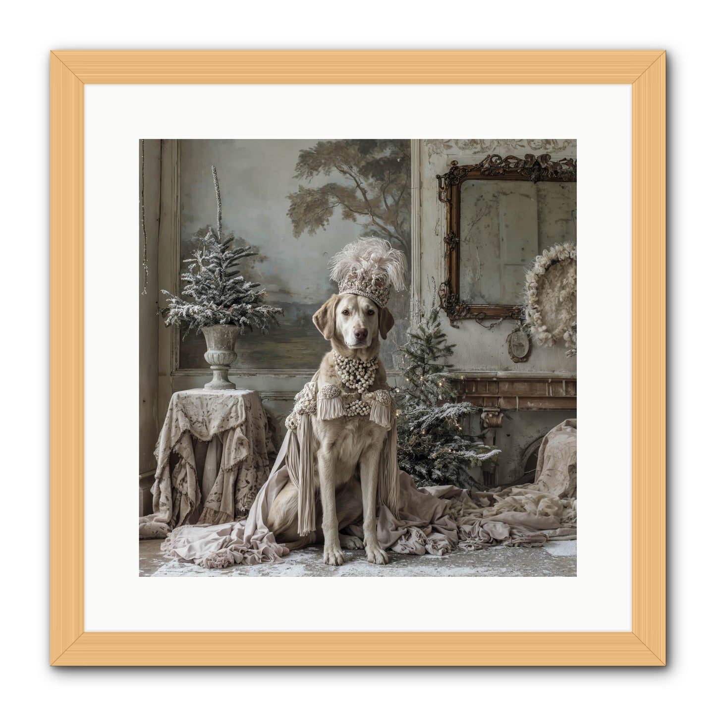 Whimsy In Wonderland -- Framed Print - Natural 16x16