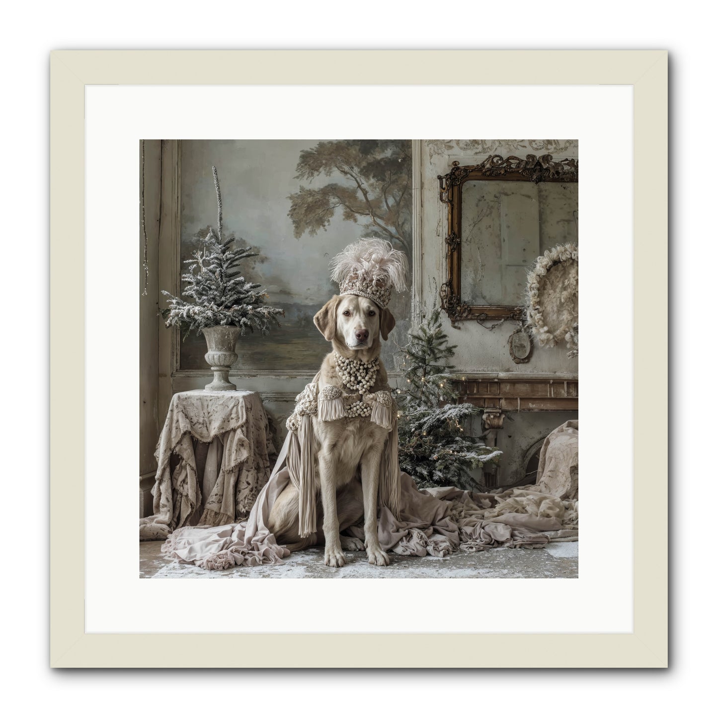 Whimsy In Wonderland -- Framed Print - White 16x16