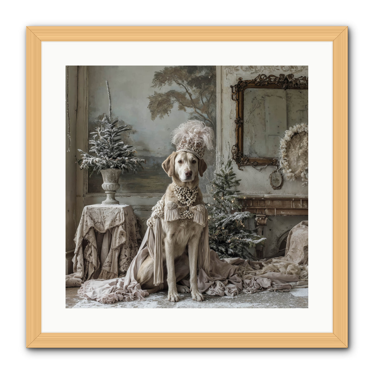 Whimsy In Wonderland -- Framed Print - Natural 20x20