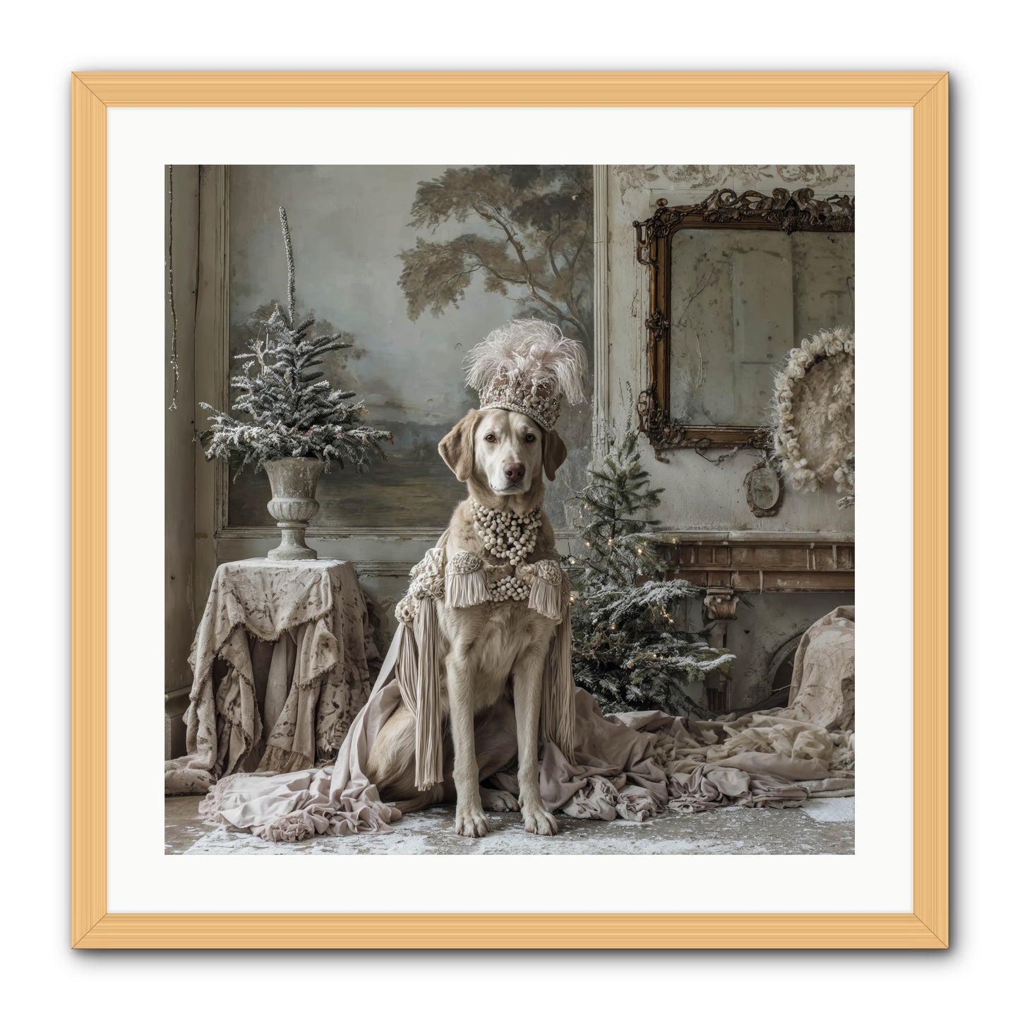Whimsy In Wonderland -- Framed Print - Natural 24x24