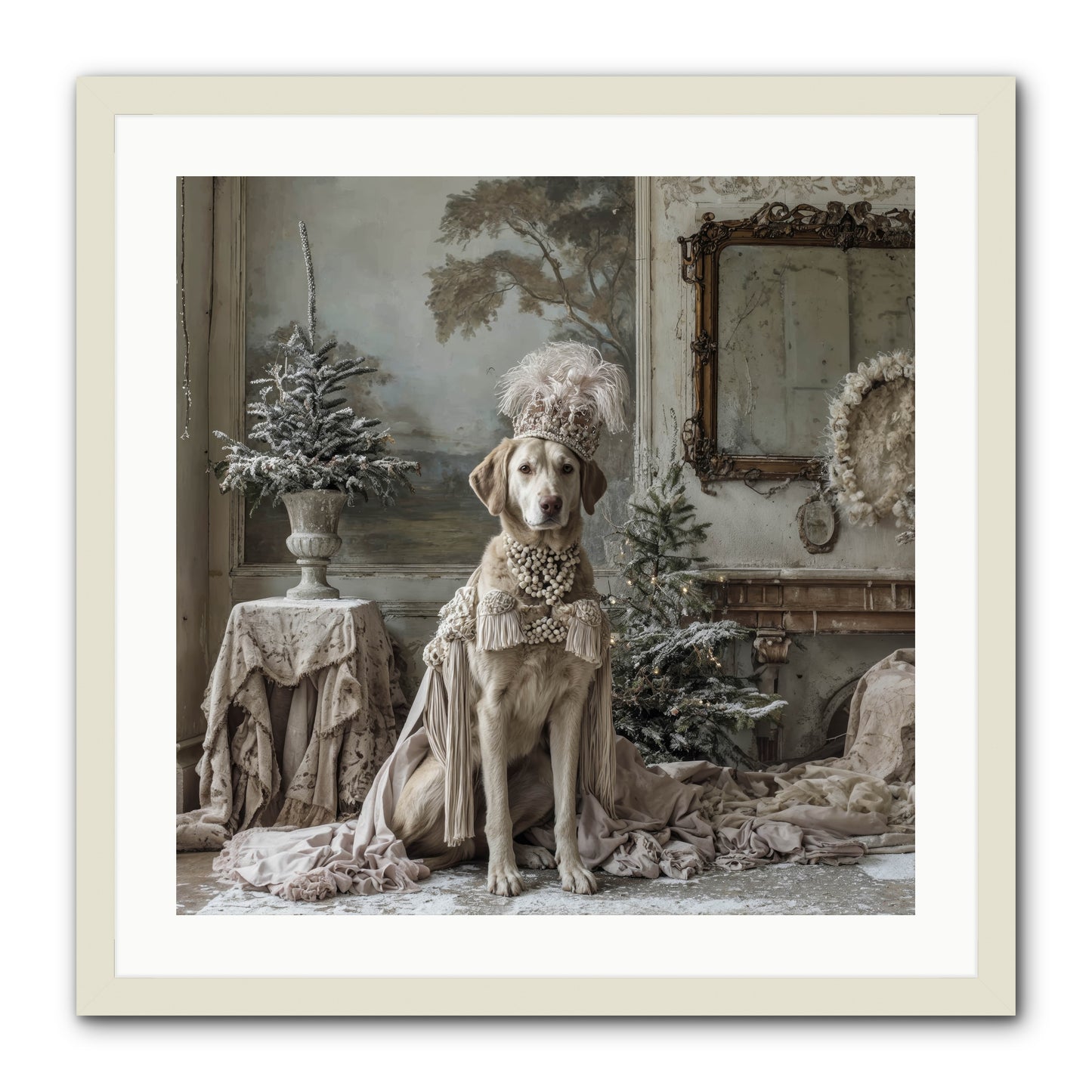Whimsy In Wonderland -- Framed Print - White 24x24