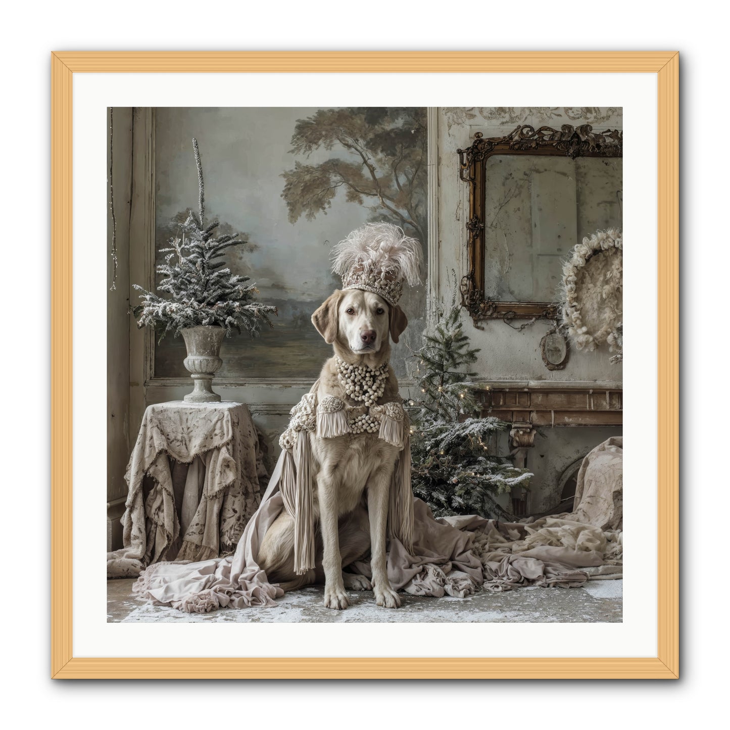 Whimsy In Wonderland -- Framed Print - Natural 30x30