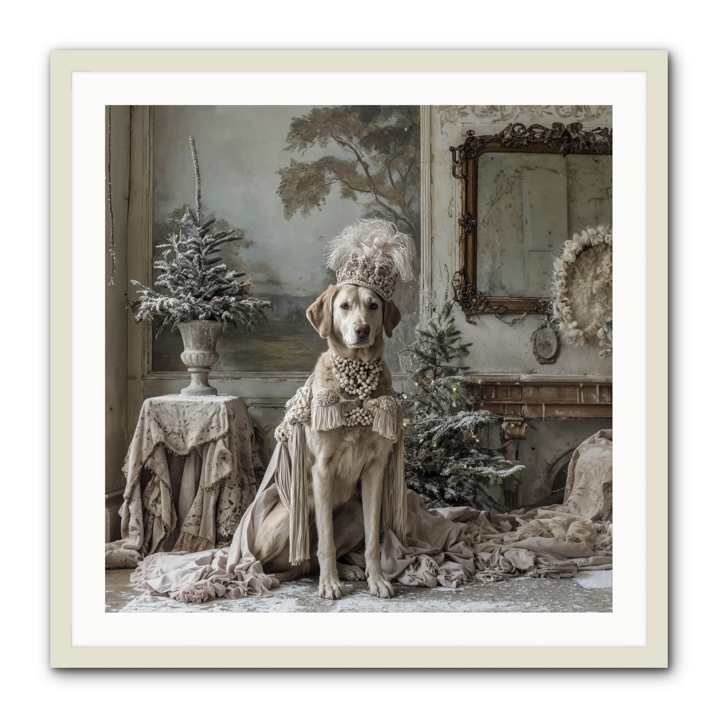 Whimsy In Wonderland -- Framed Print - White 30x30