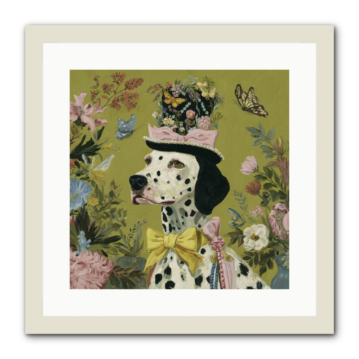 Whimsy’s Call -- Framed Print - White 16x16