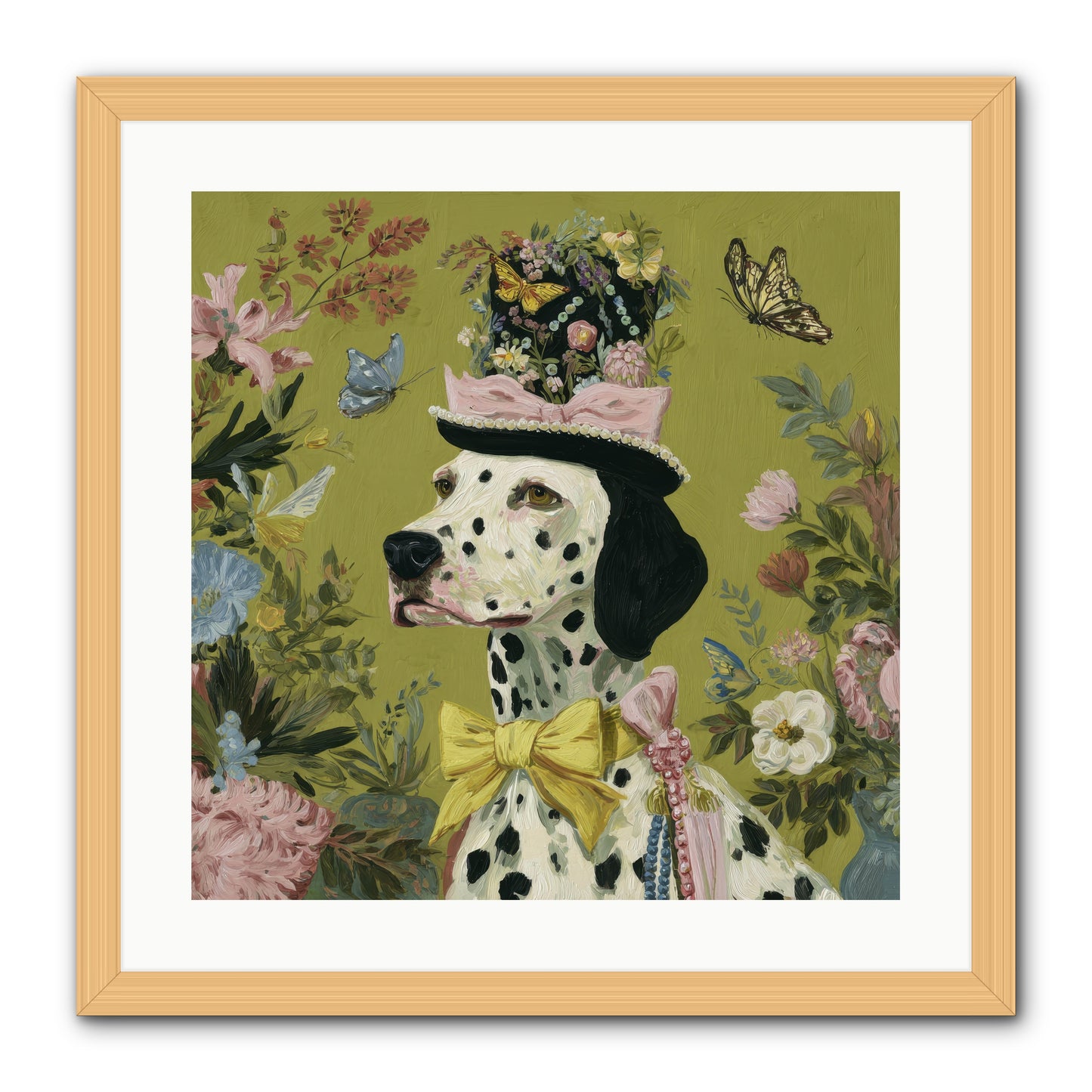Whimsy’s Call -- Framed Print - Natural 20x20