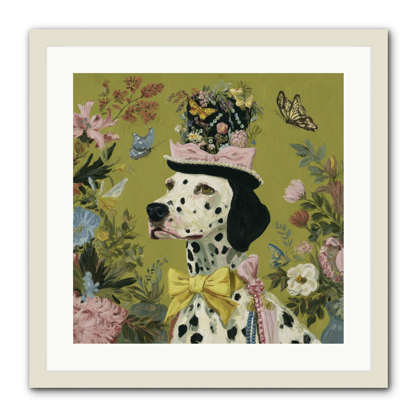 Whimsy’s Call -- Framed Print - White 20x20