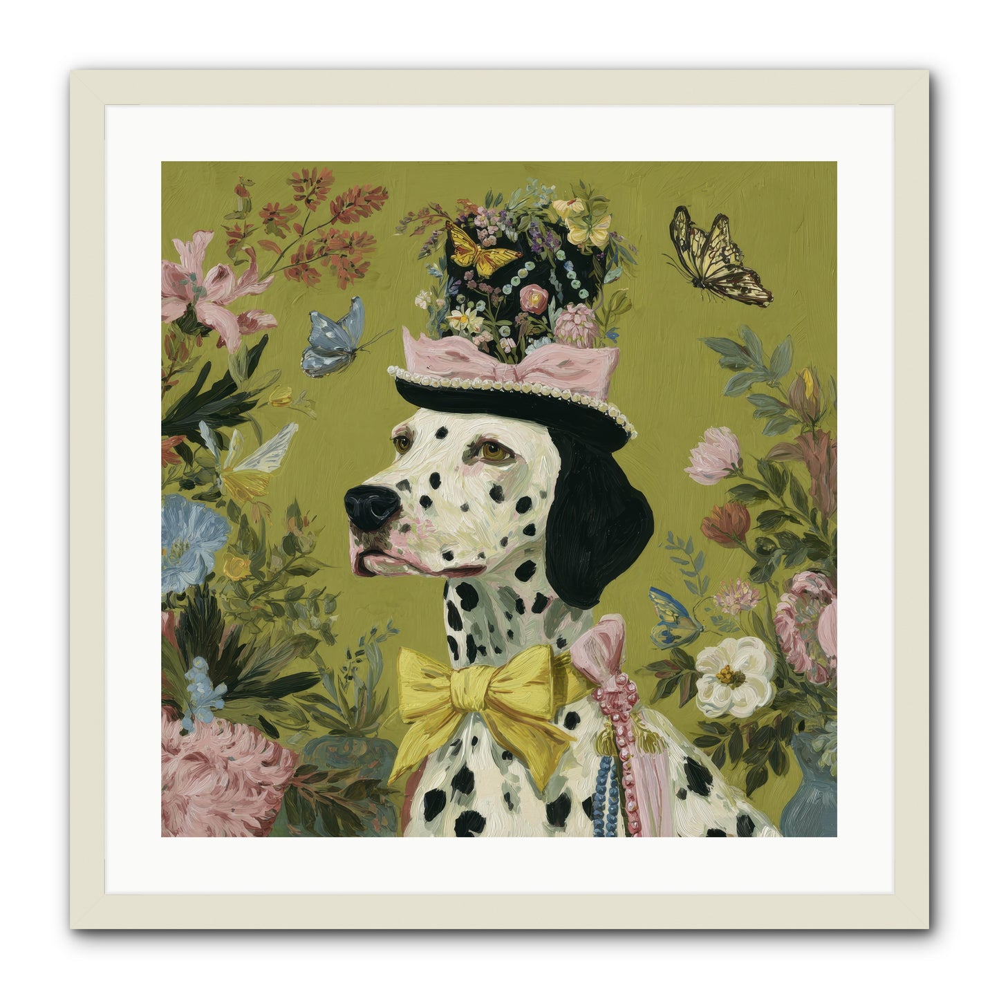 Whimsy’s Call -- Framed Print - White 24x24