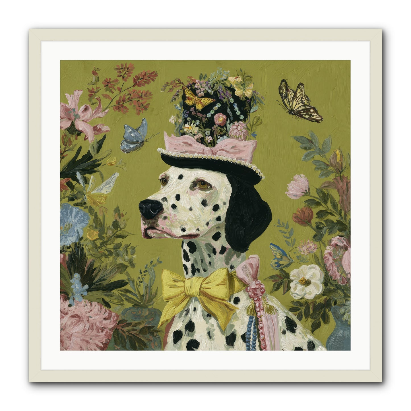 Whimsy’s Call -- Framed Print - White 30x30