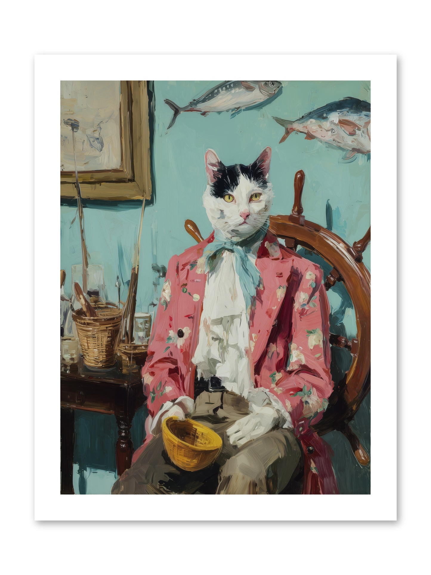 Whisker Fisher -- Loose Canvas Print 12x16