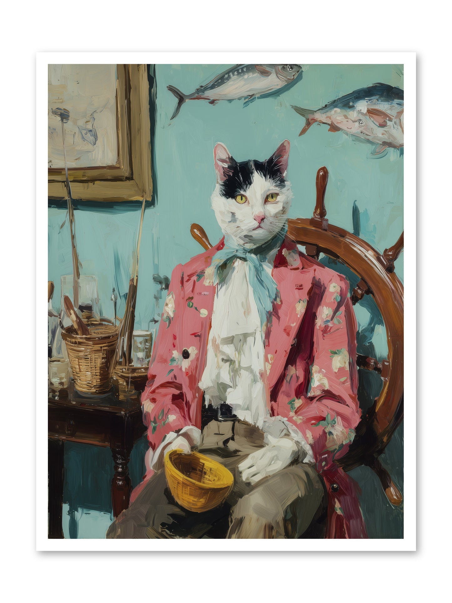 Whisker Fisher -- Loose Canvas Print 30x40