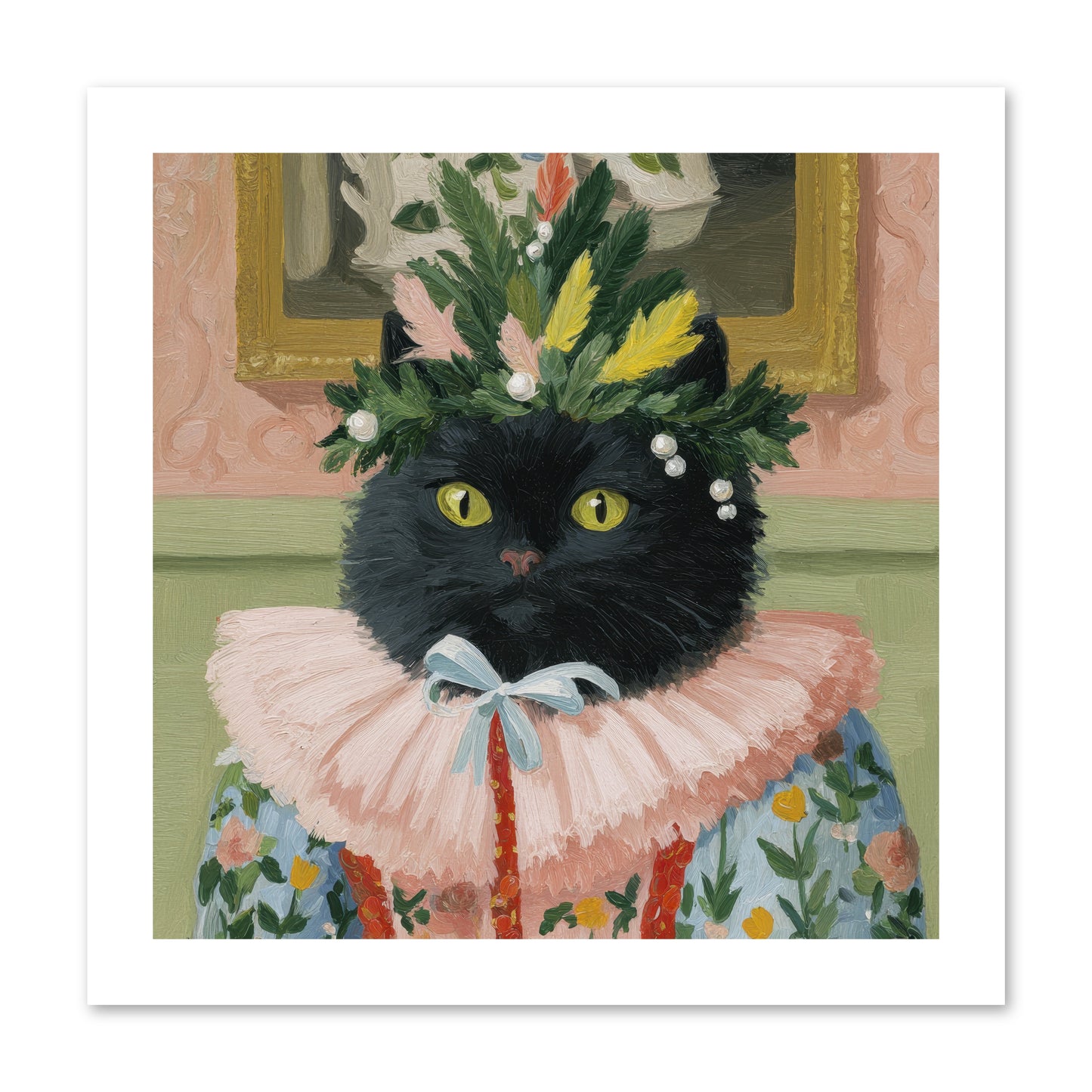Whiskers & Wonder Waiting -- Paper Print 12x12
