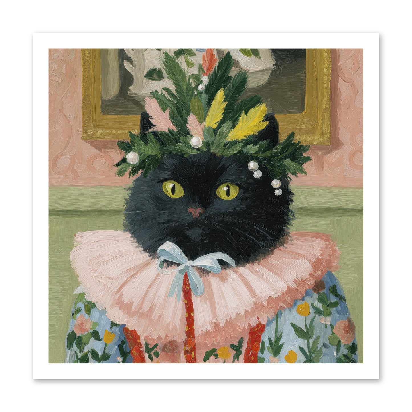 Whiskers & Wonder Waiting -- Loose Canvas Print 20x20