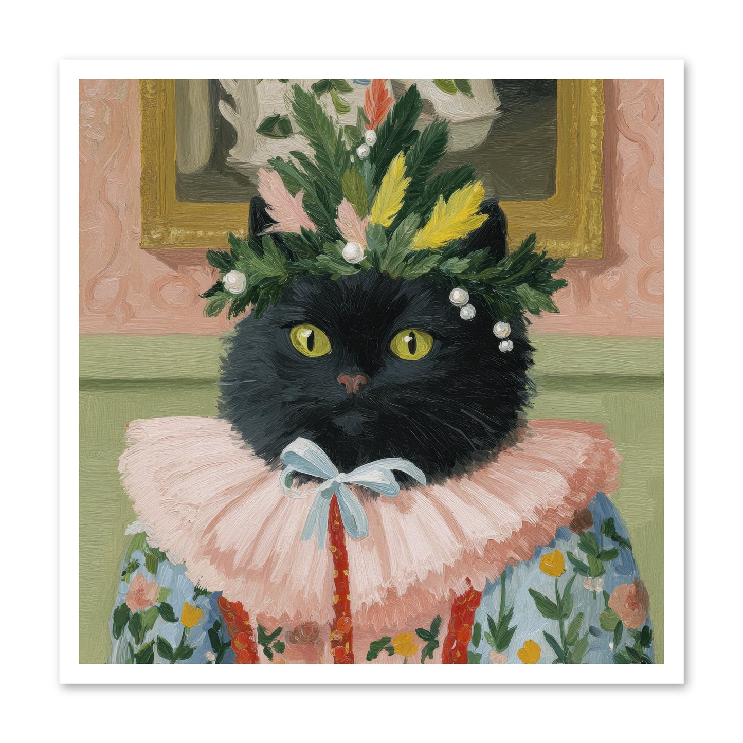 Whiskers & Wonder Waiting -- Paper Print 30x30