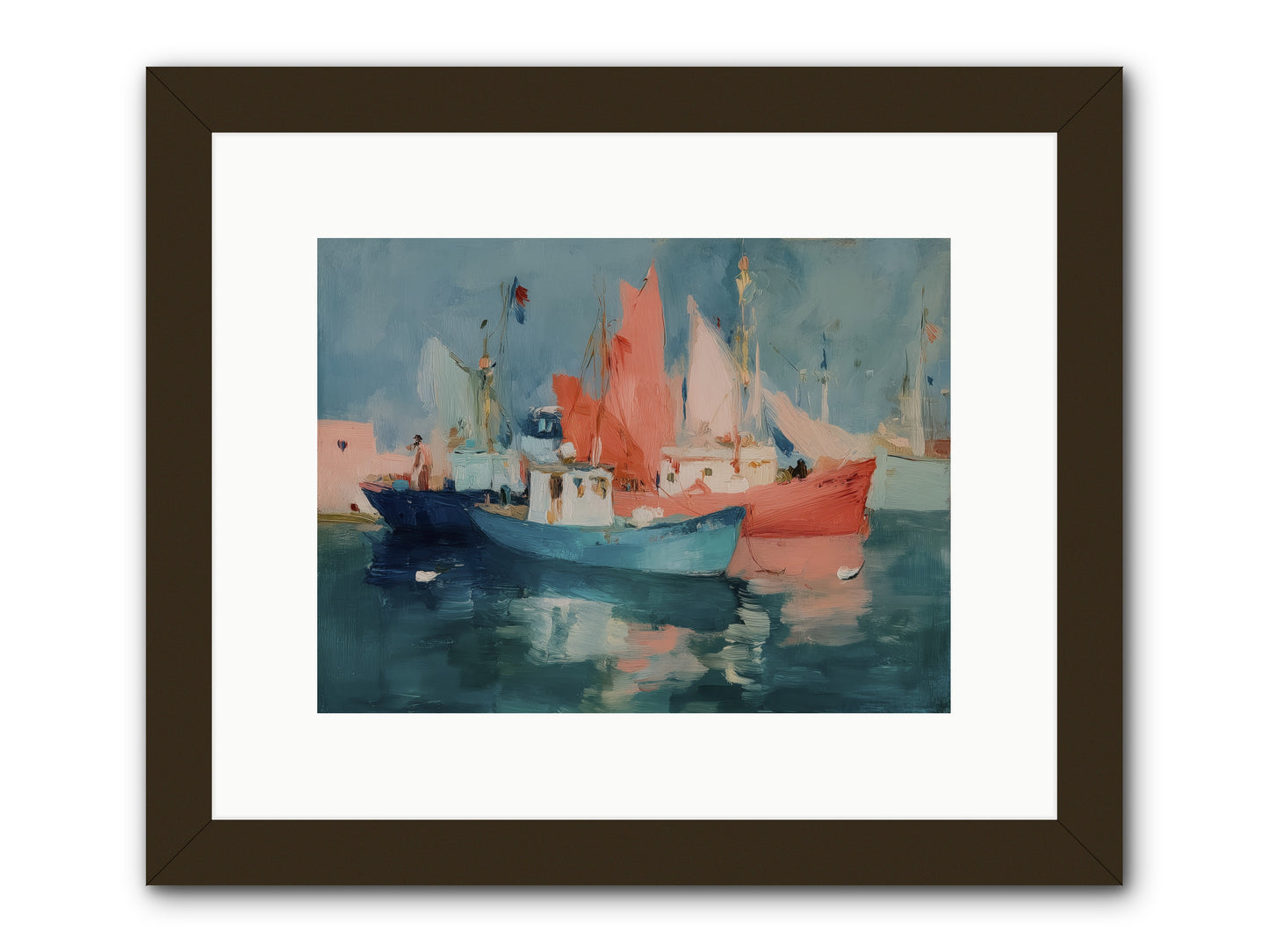 Whisper-Colored Waters -- Framed Print - Black 12x9