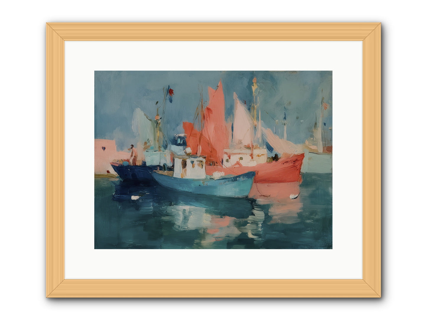 Whisper-Colored Waters -- Framed Print - Natural 16x12