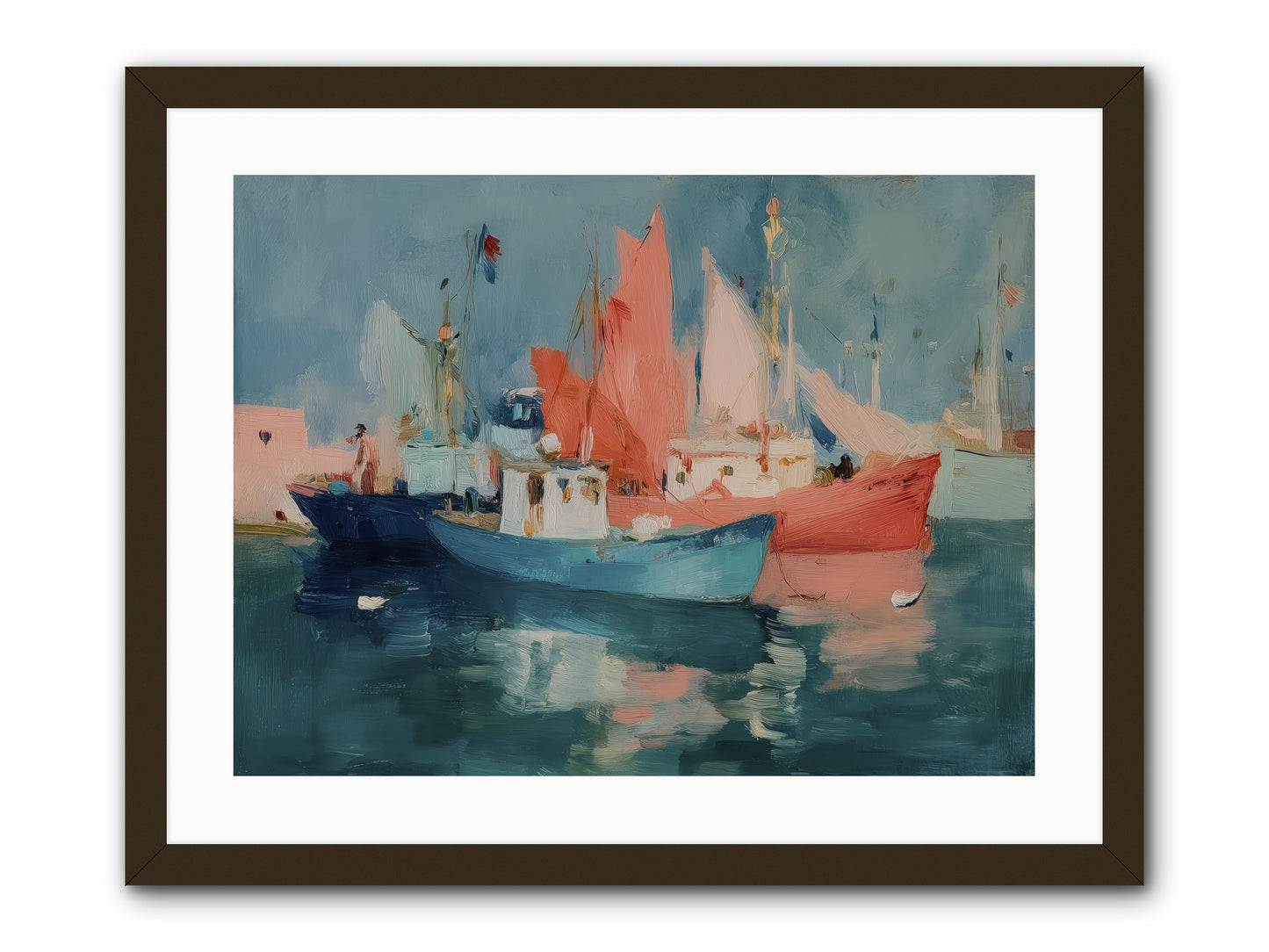 Whisper-Colored Waters -- Framed Print - Black 24x18
