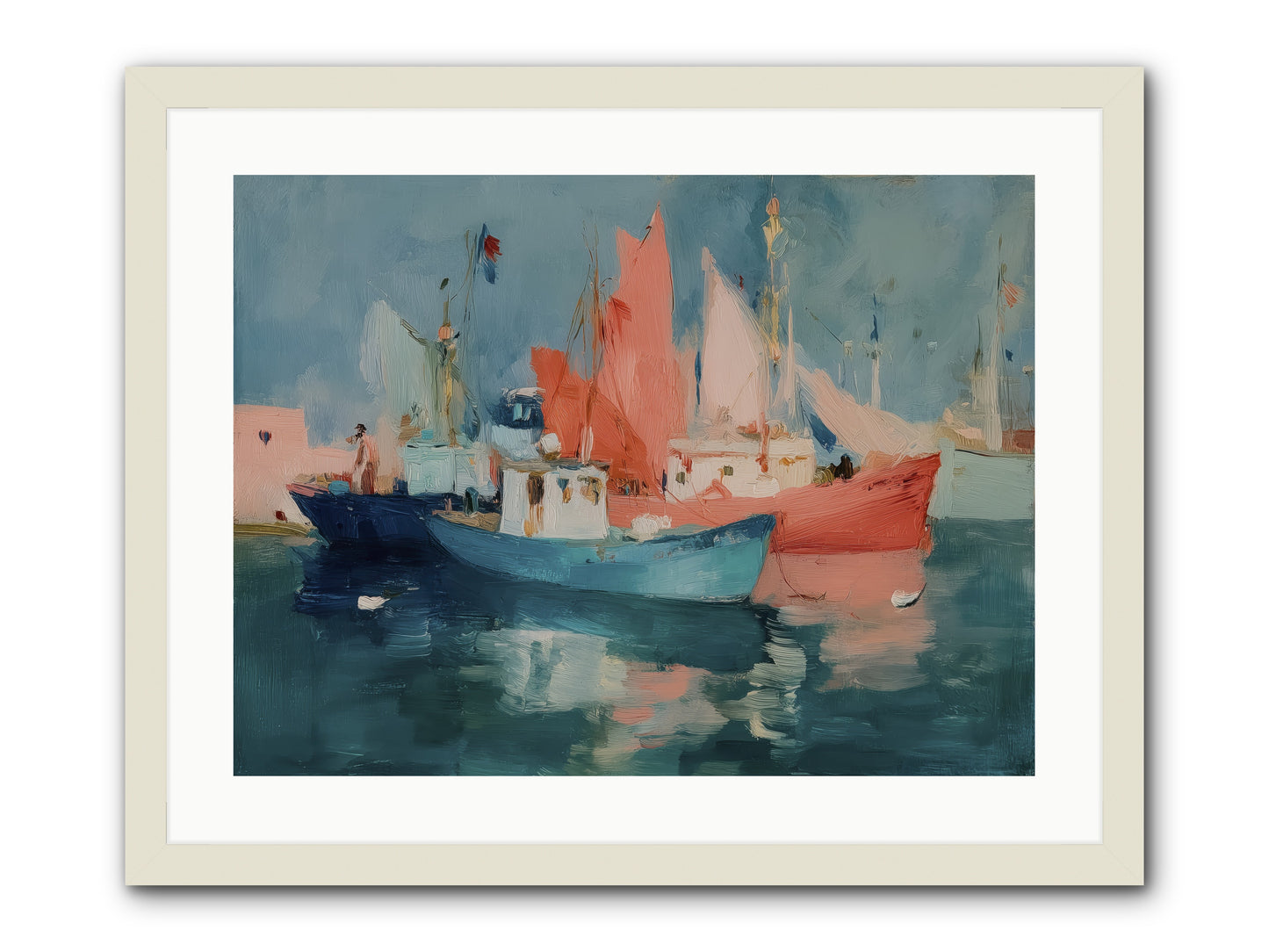 Whisper-Colored Waters -- Framed Print - White 24x18