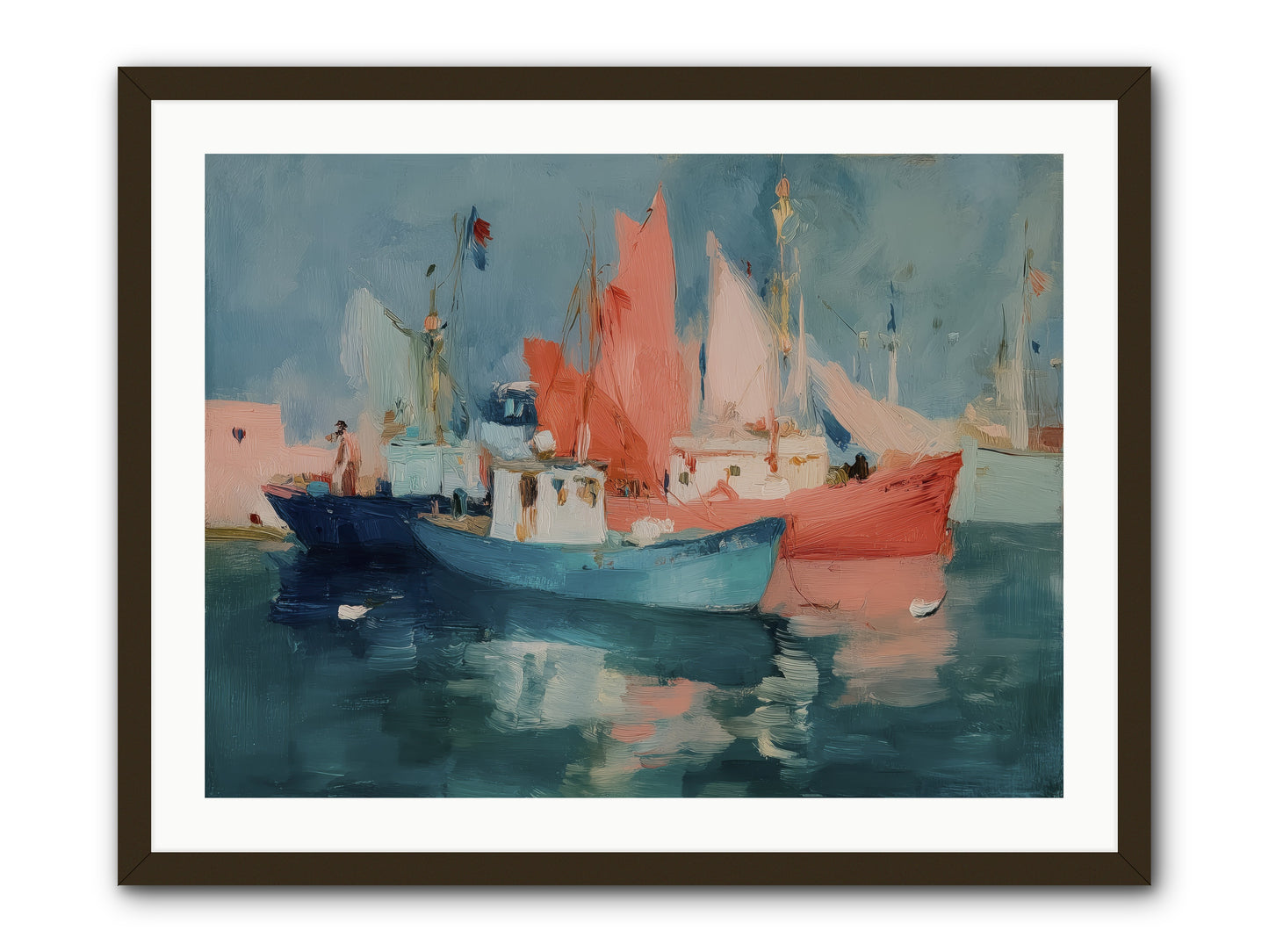 Whisper-Colored Waters -- Framed Print - Black 32x24