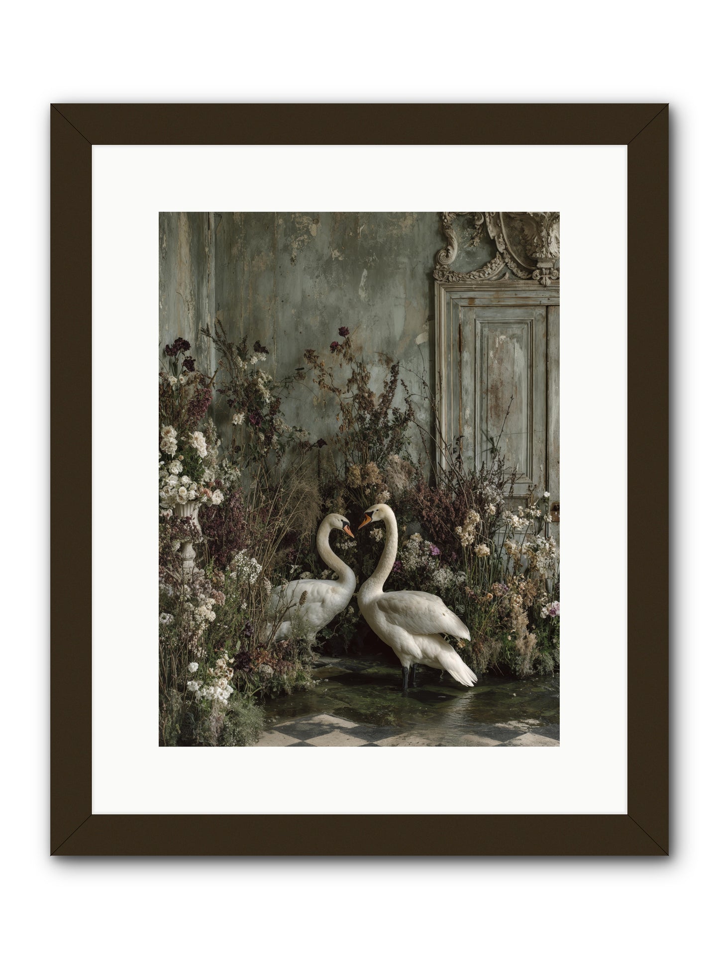 Whispered Affections -- Framed Print - Black 12x16