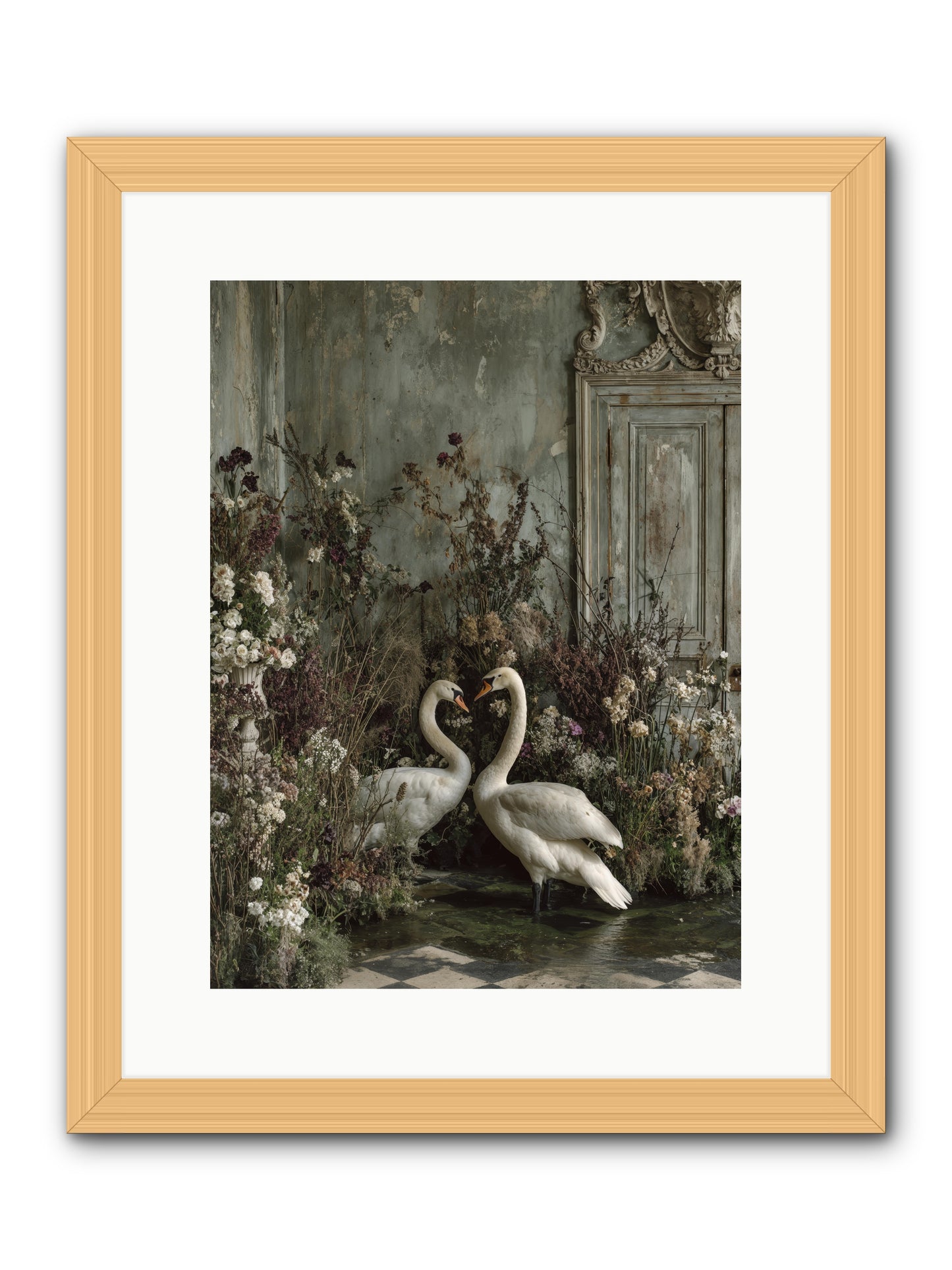 Whispered Affections -- Framed Print - Natural 12x16