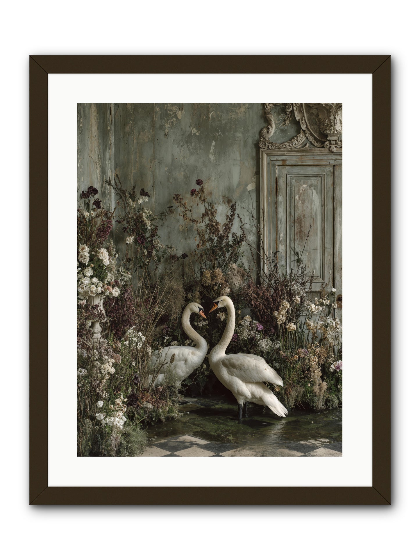 Whispered Affections -- Framed Print - Black 18x24