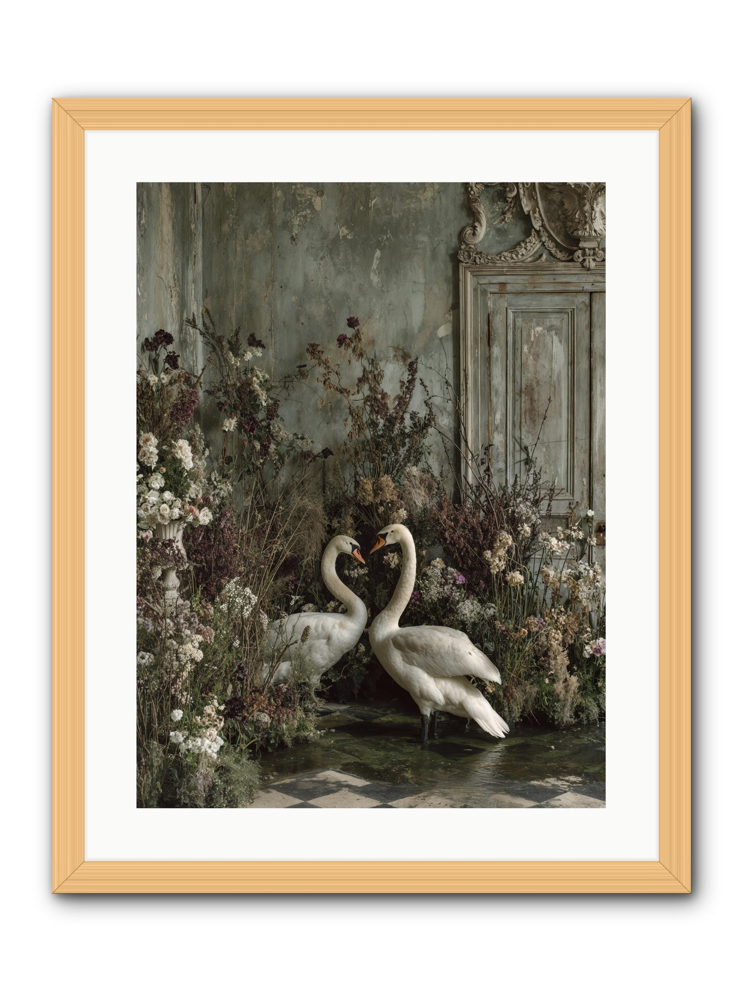 Whispered Affections -- Framed Print - Natural 18x24