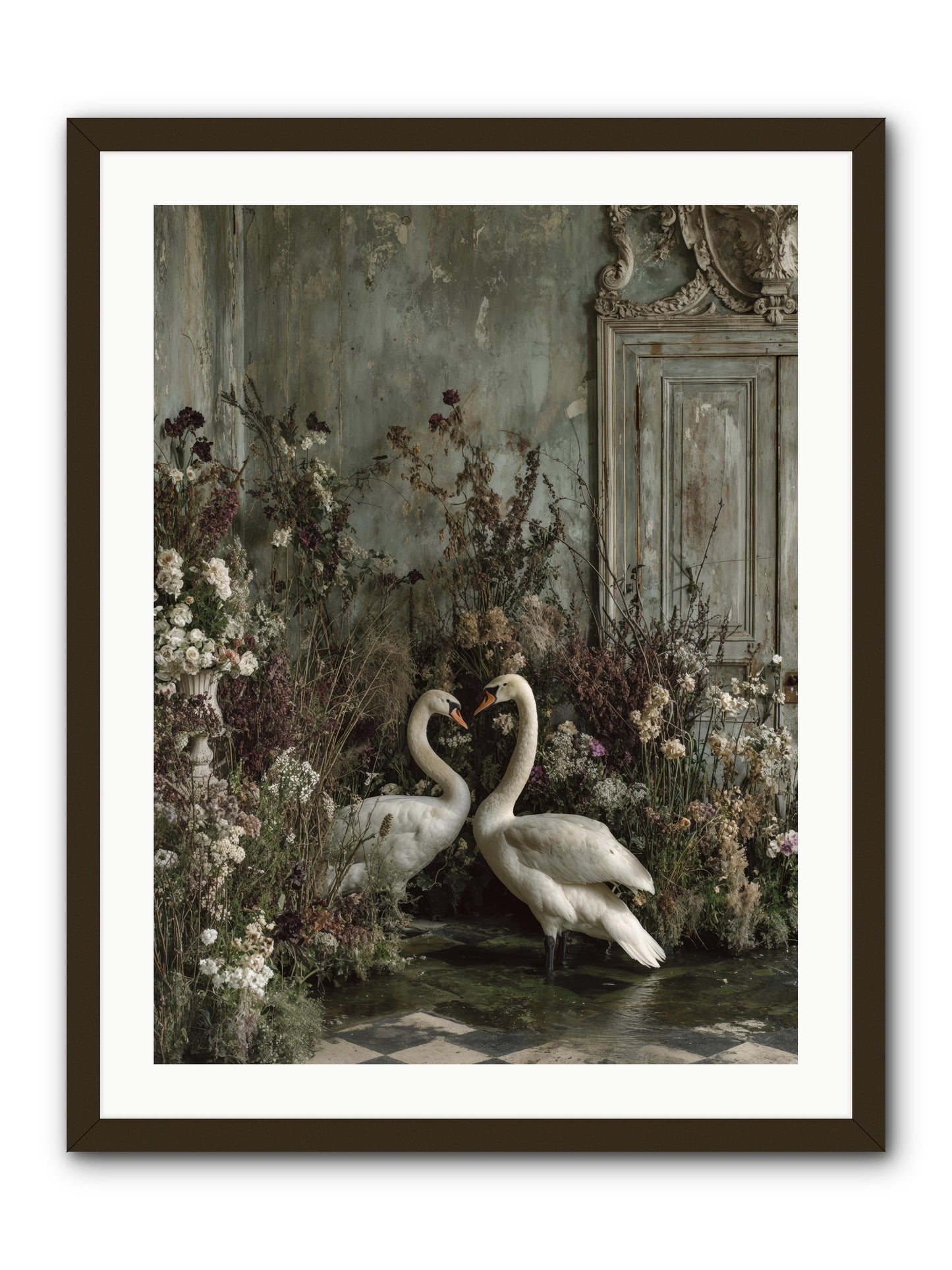 Whispered Affections -- Framed Print - Black 24x32