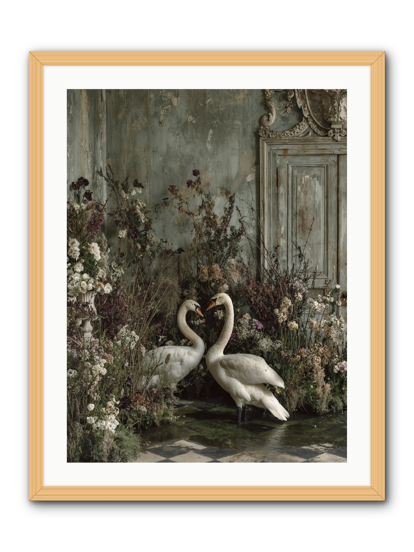 Whispered Affections -- Framed Print - Natural 24x32