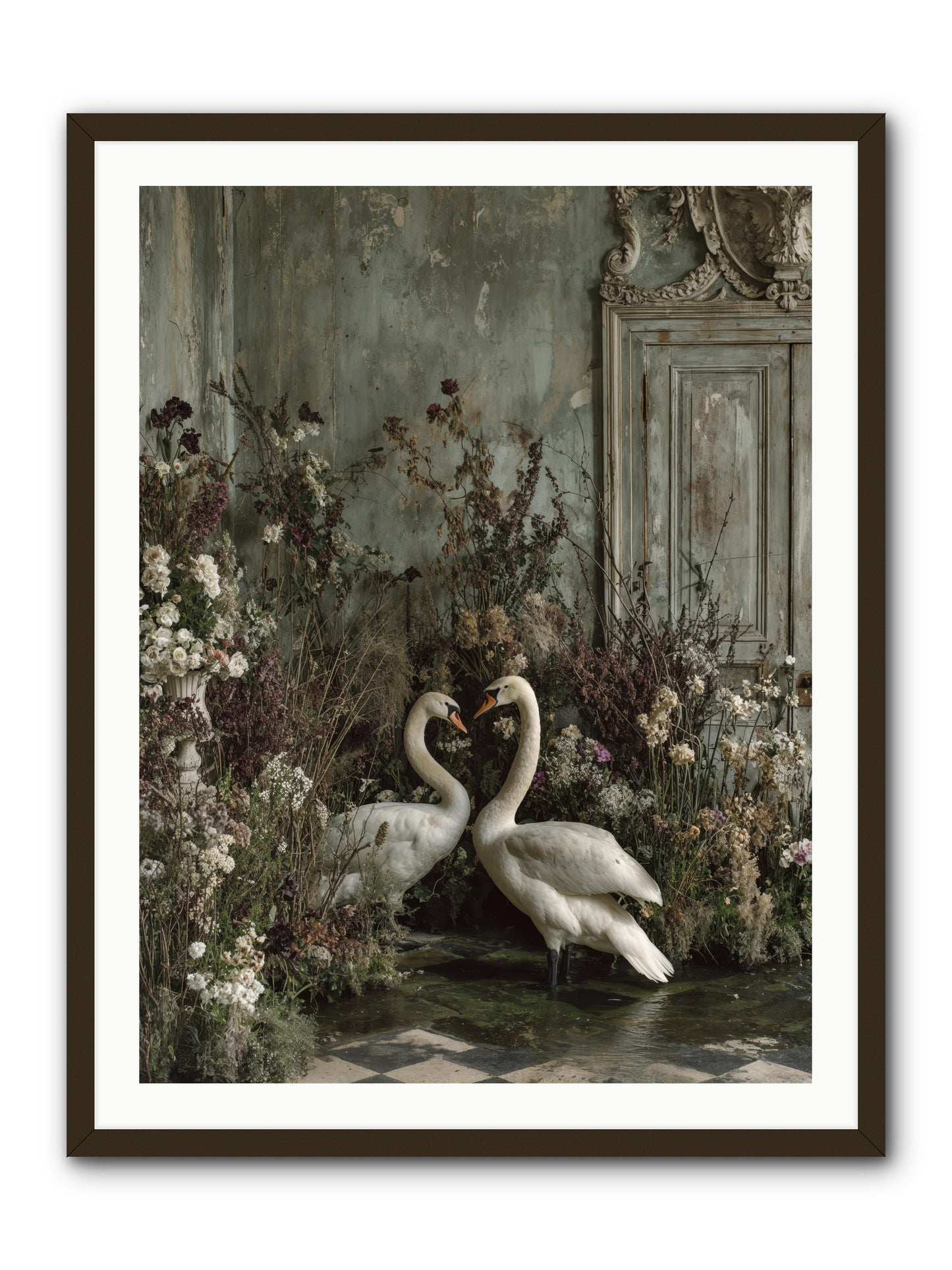 Whispered Affections -- Framed Print - Black 30x40