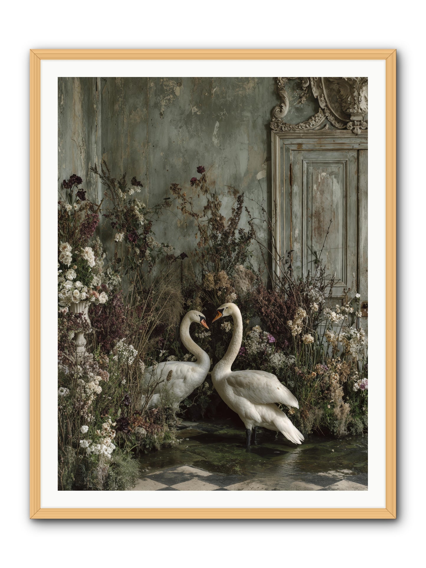 Whispered Affections -- Framed Print - Natural 36x48