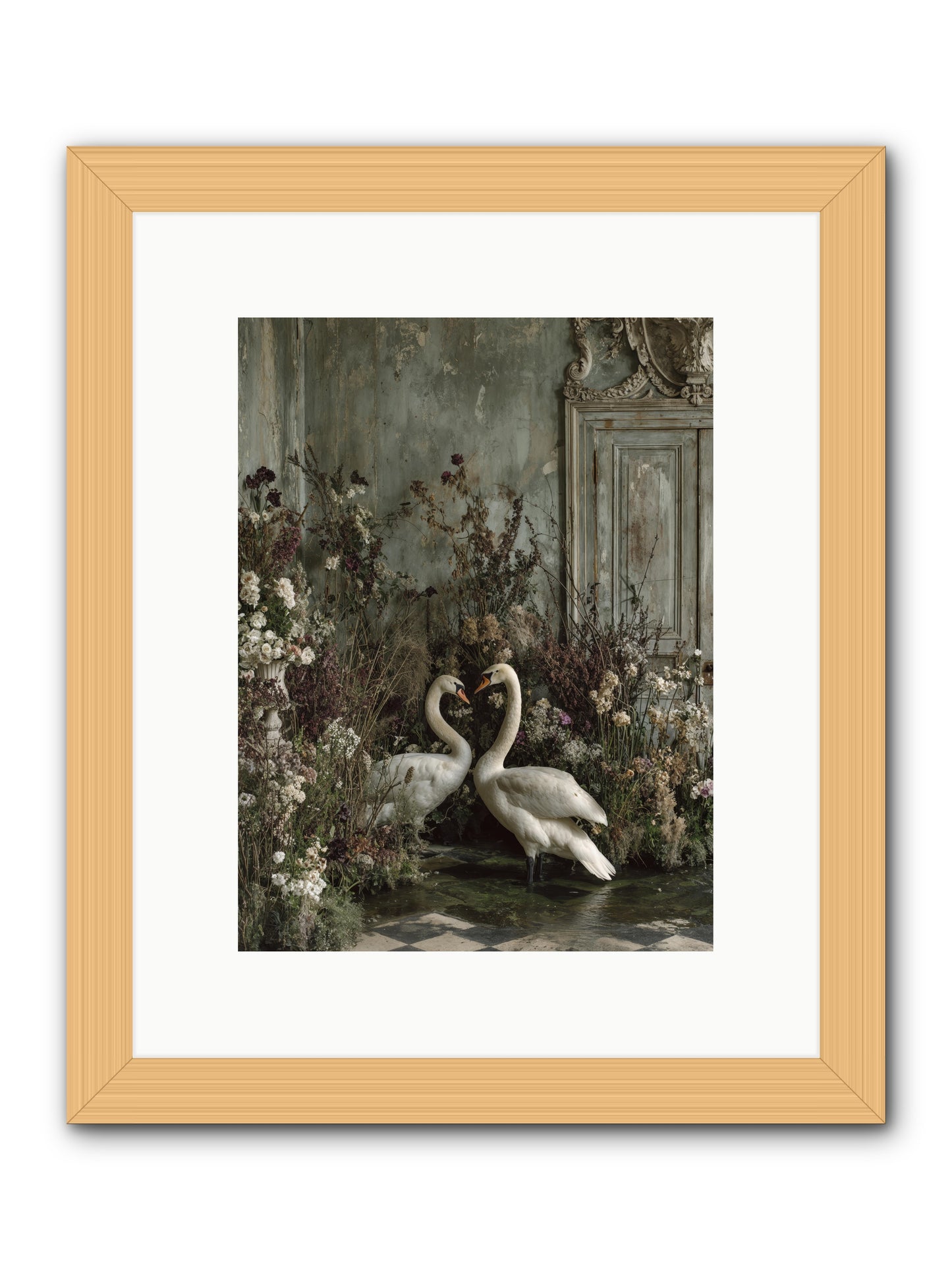 Whispered Affections -- Framed Print - Natural 9x12