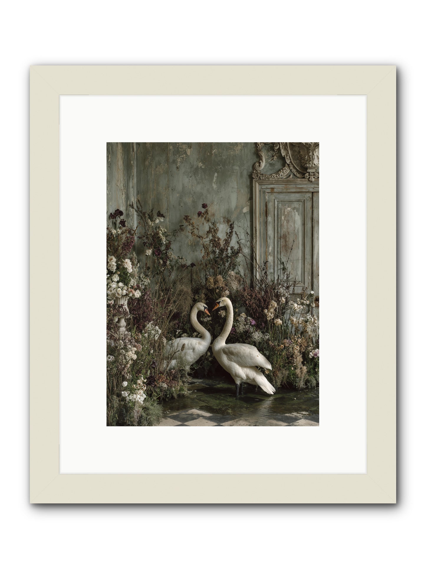 Whispered Affections -- Framed Print - White 9x12