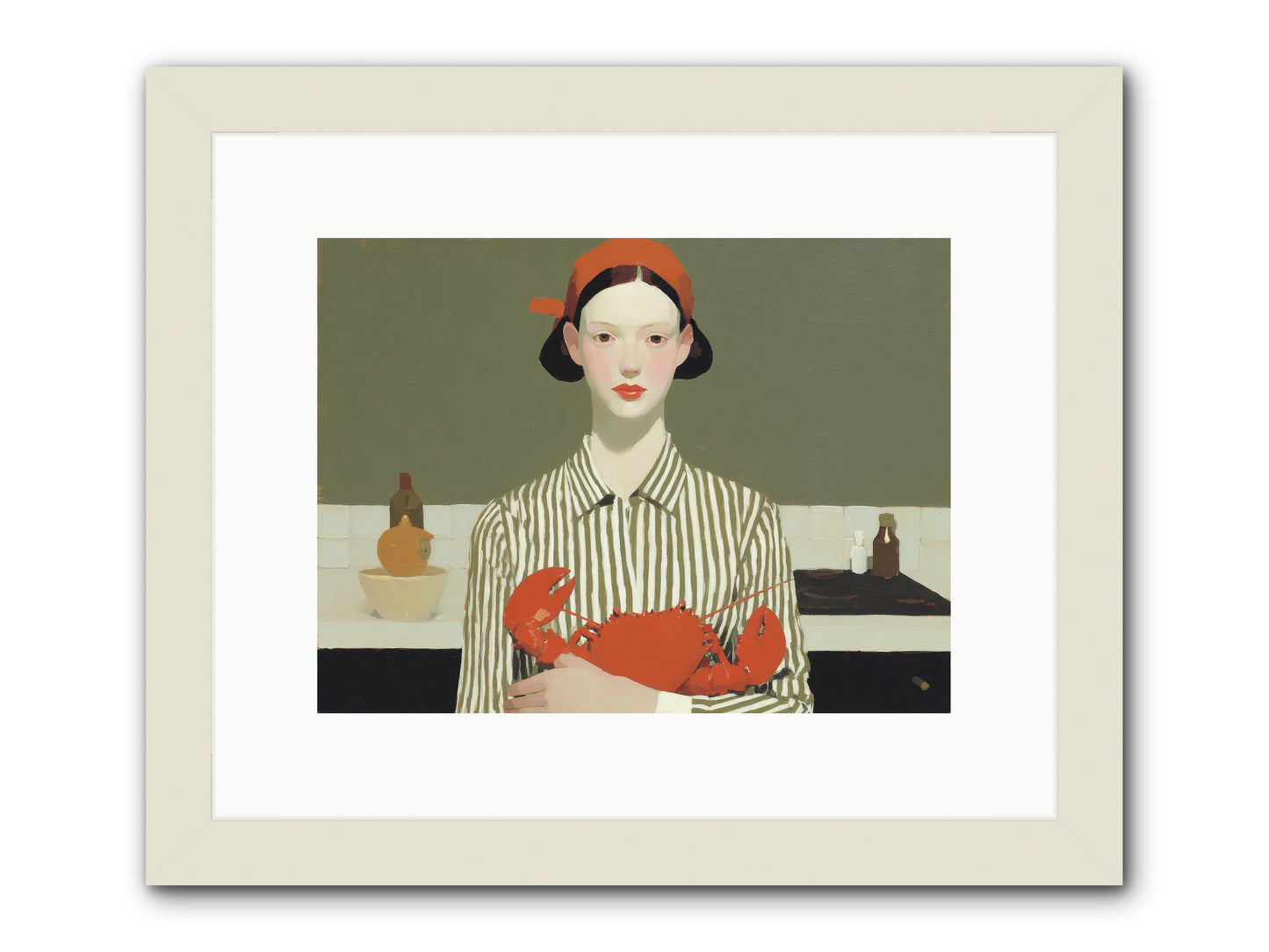 Whispered Lines -- Framed Print - White 12x9