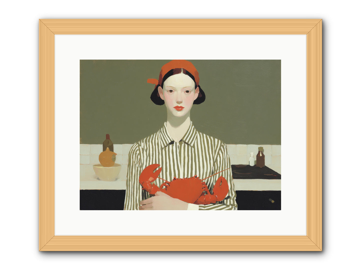 Whispered Lines -- Framed Print - Natural 16x12