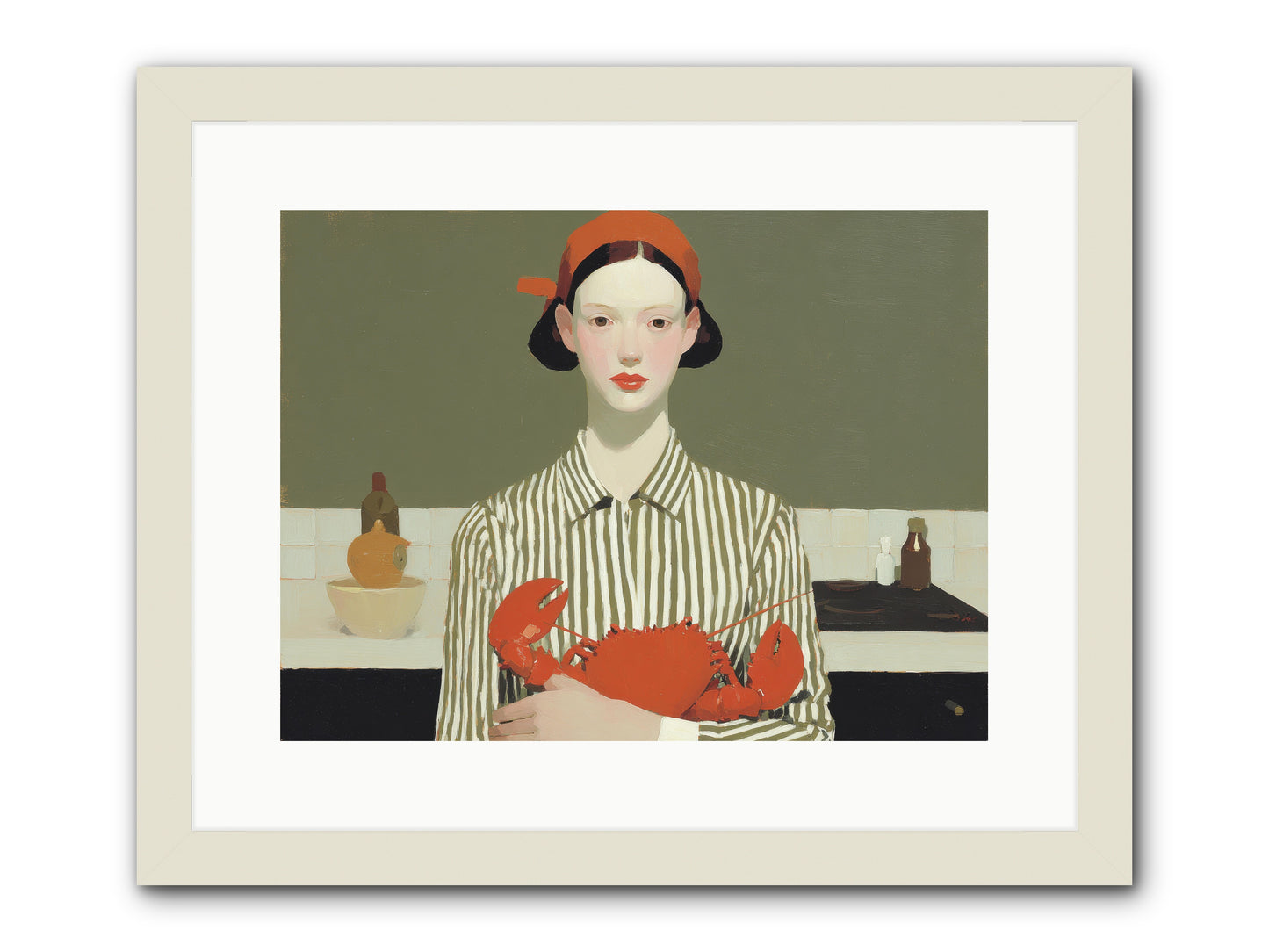 Whispered Lines -- Framed Print - White 16x12
