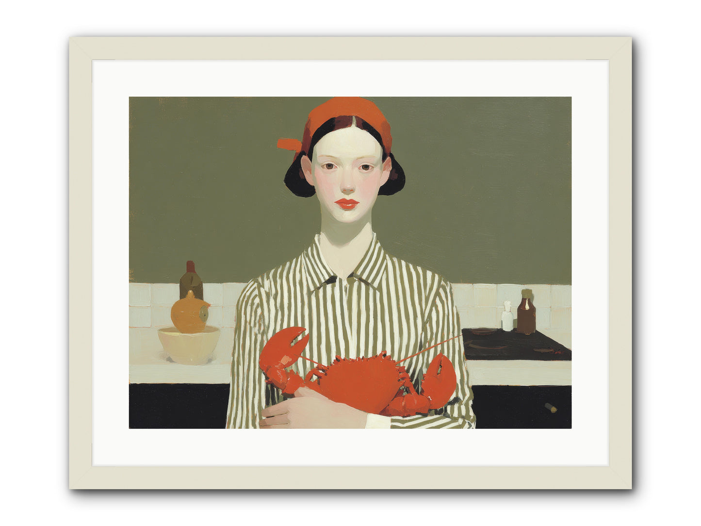 Whispered Lines -- Framed Print - White 24x18