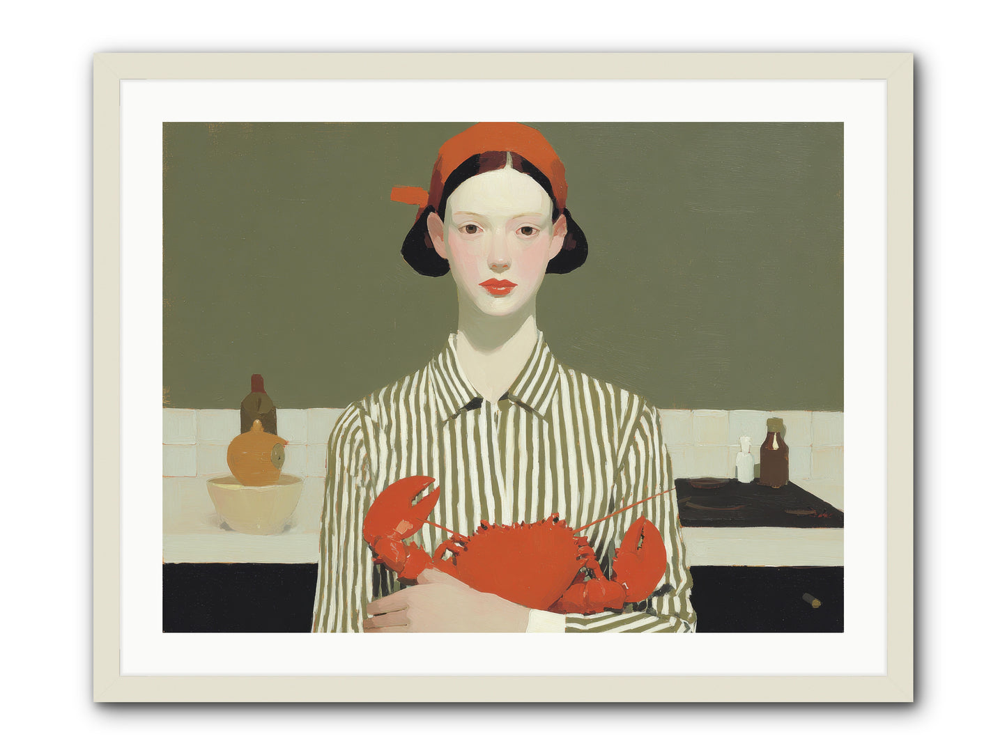 Whispered Lines -- Framed Print - White 32x24