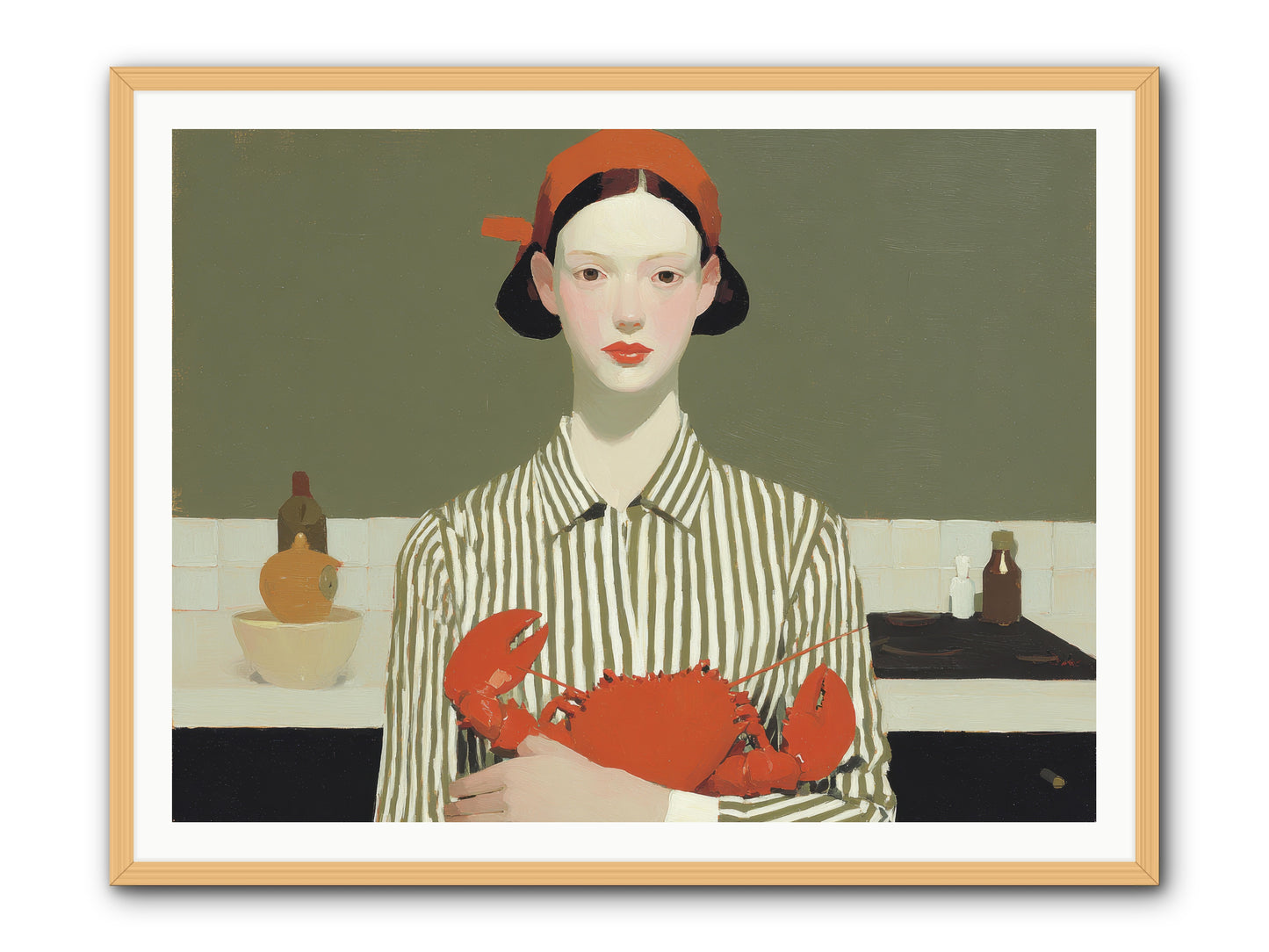 Whispered Lines -- Framed Print - Natural 48x36