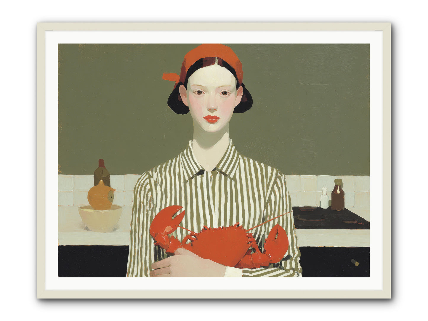 Whispered Lines -- Framed Print - White 48x36