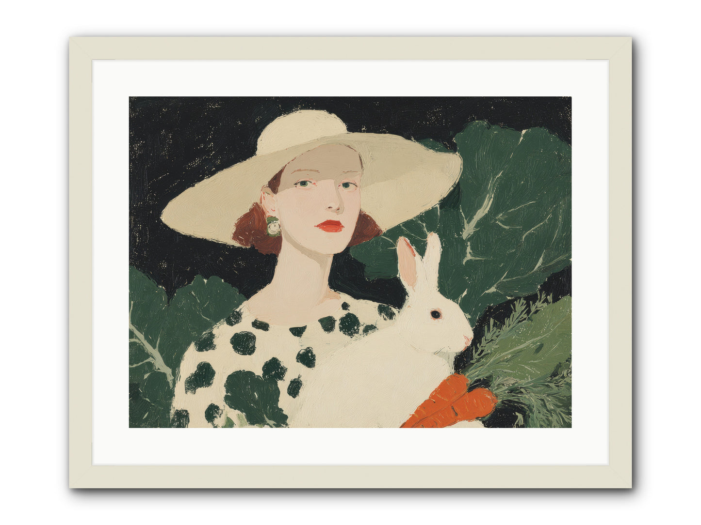 Whispered Promises -- Framed Print - White 24x18