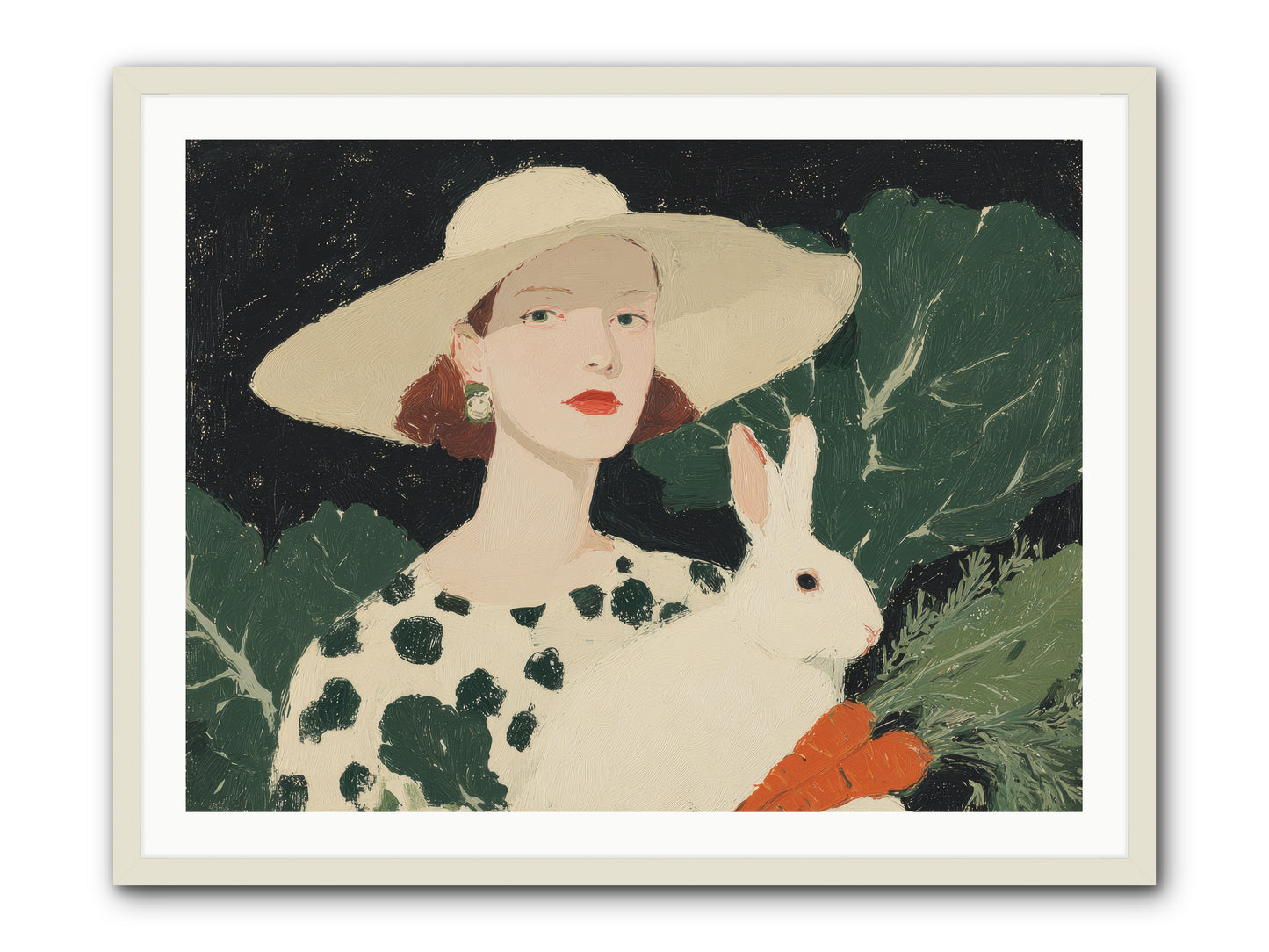 Whispered Promises -- Framed Print - White 40x30