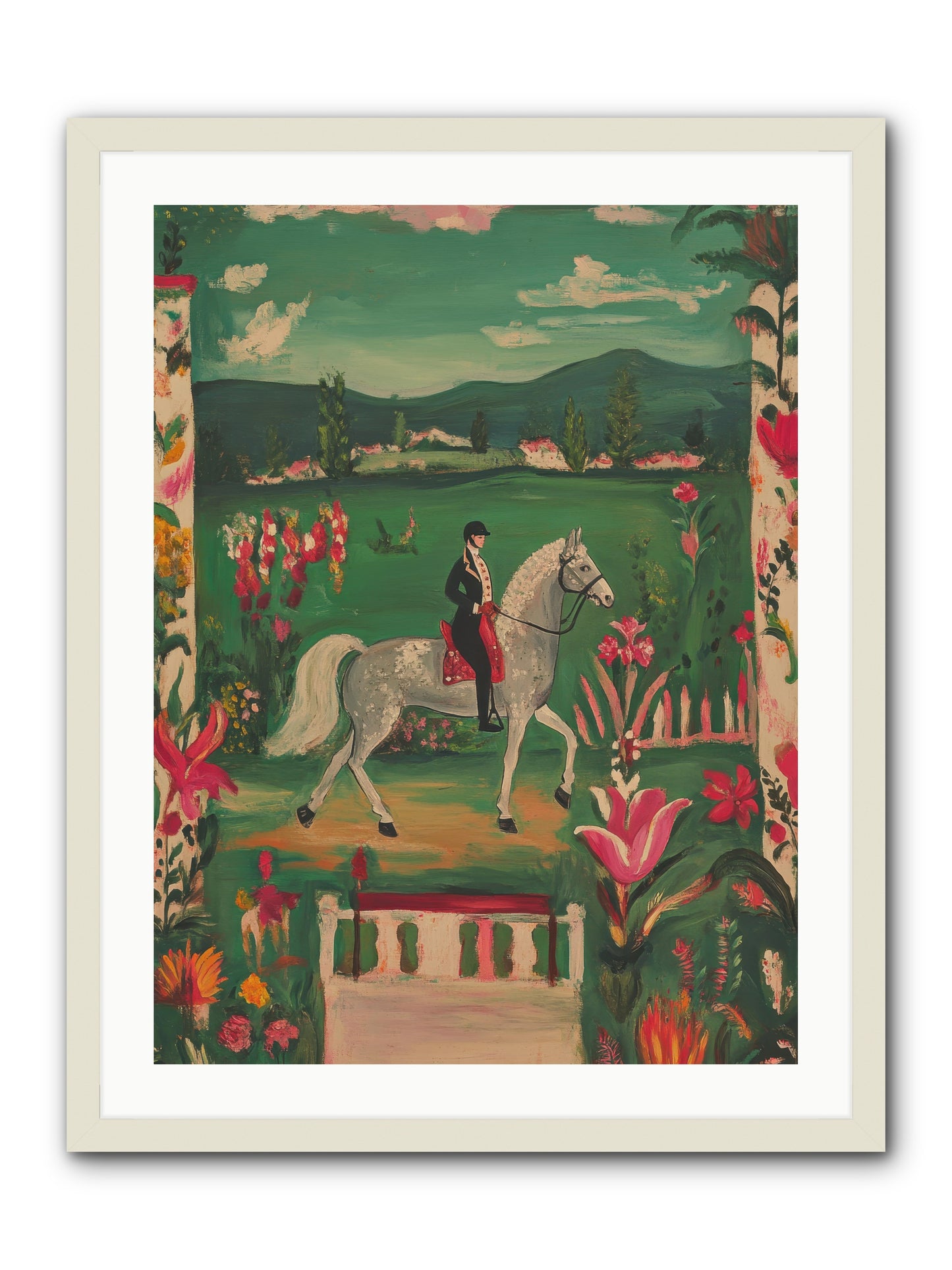 Whispering Field Notes -- Framed Print - White 24x32