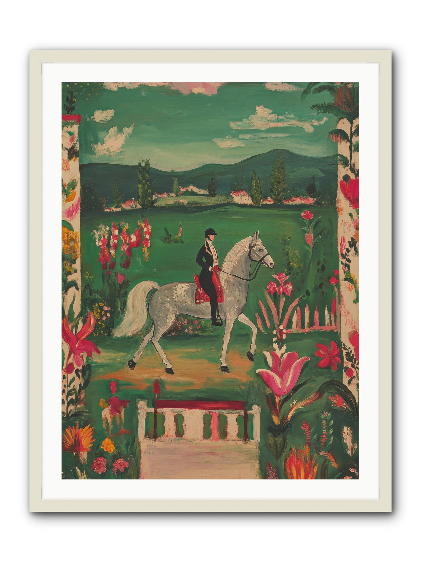 Whispering Field Notes -- Framed Print - White 30x40