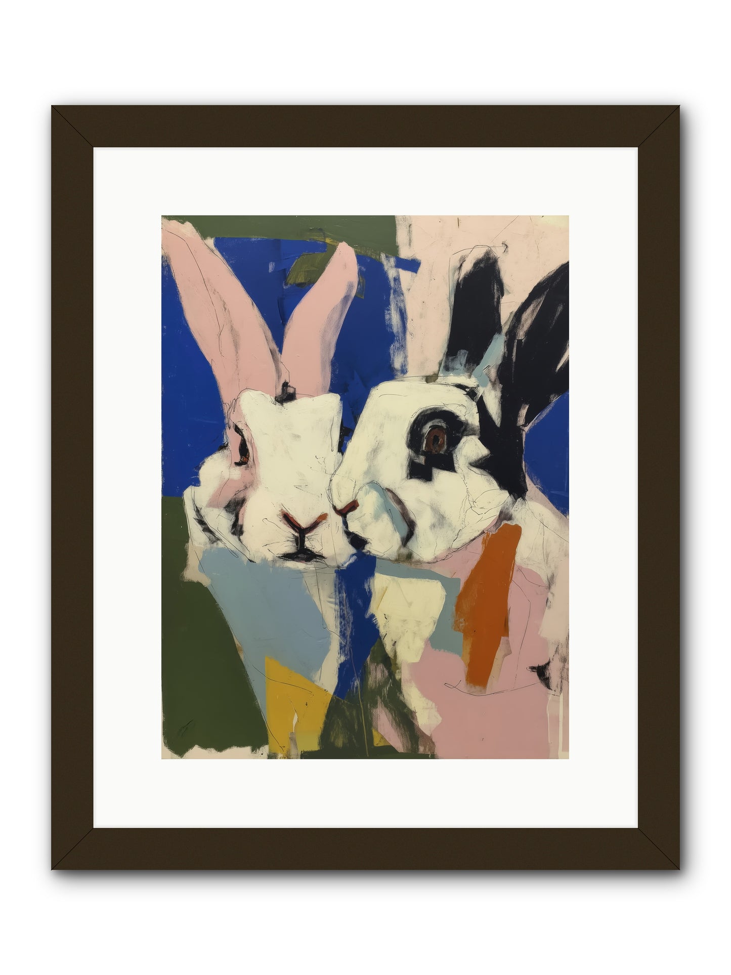 Whispering Nuzzle -- Framed Print - Black 12x16