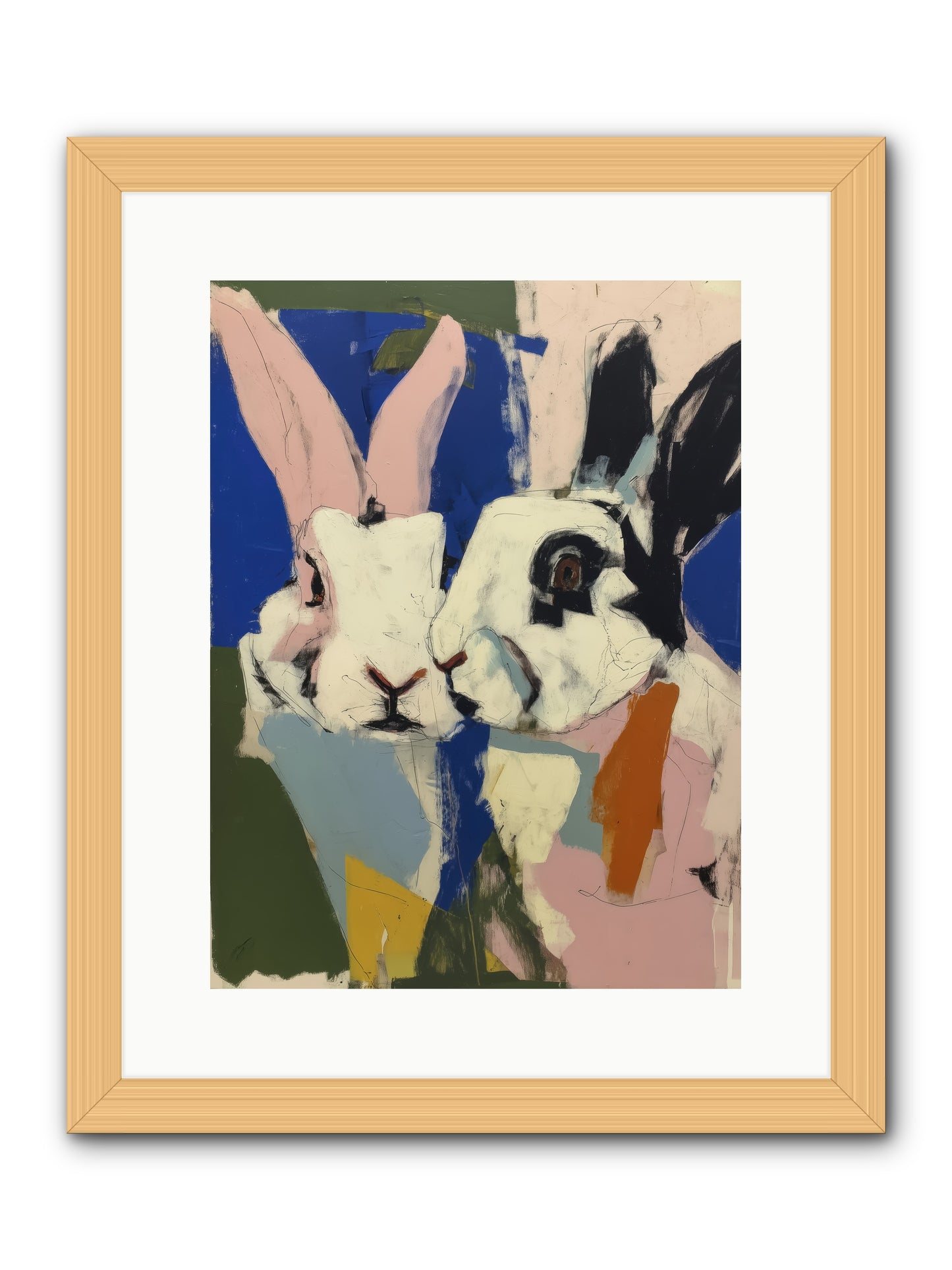 Whispering Nuzzle -- Framed Print - Natural 12x16